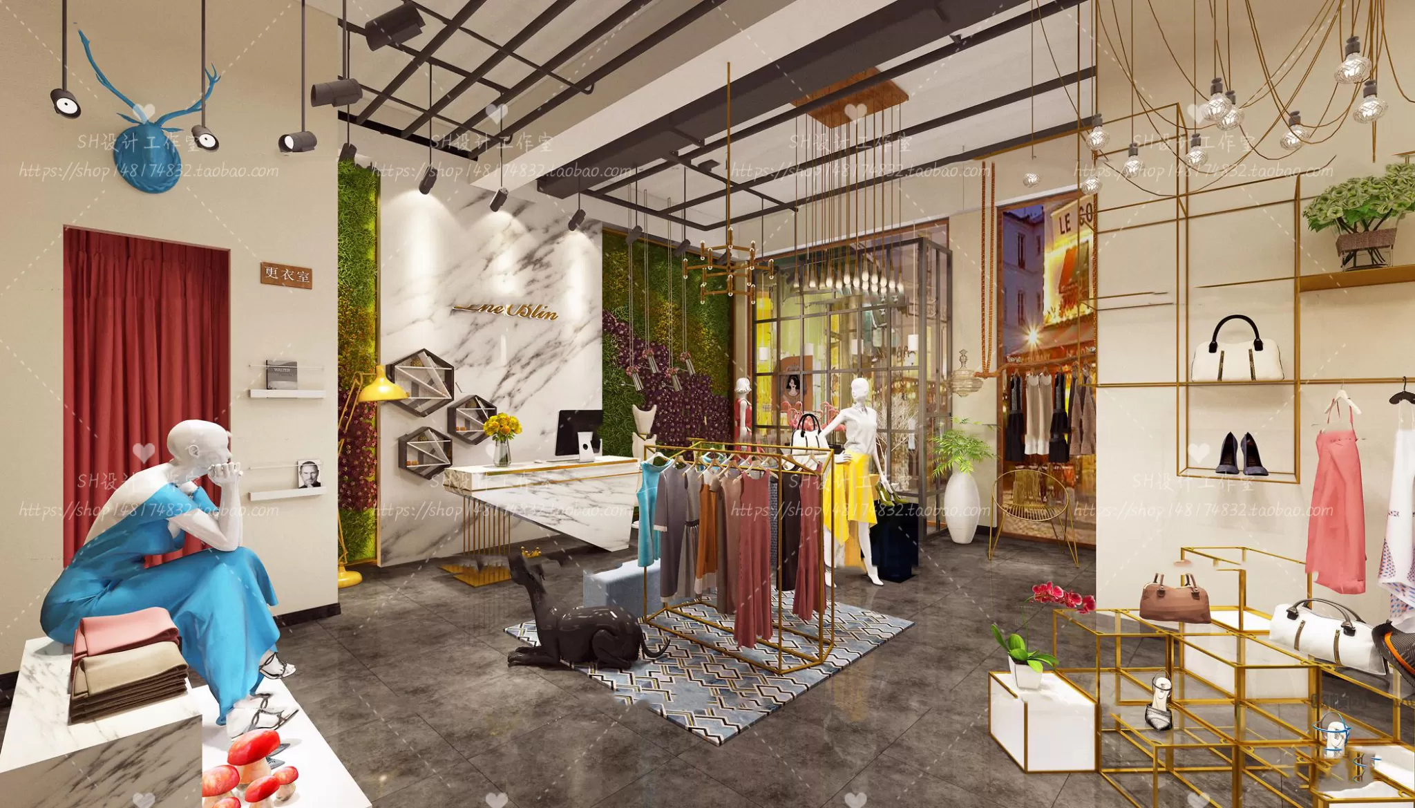 CLOTHING STORE 3D SCENES – VRAY RENDER – 55