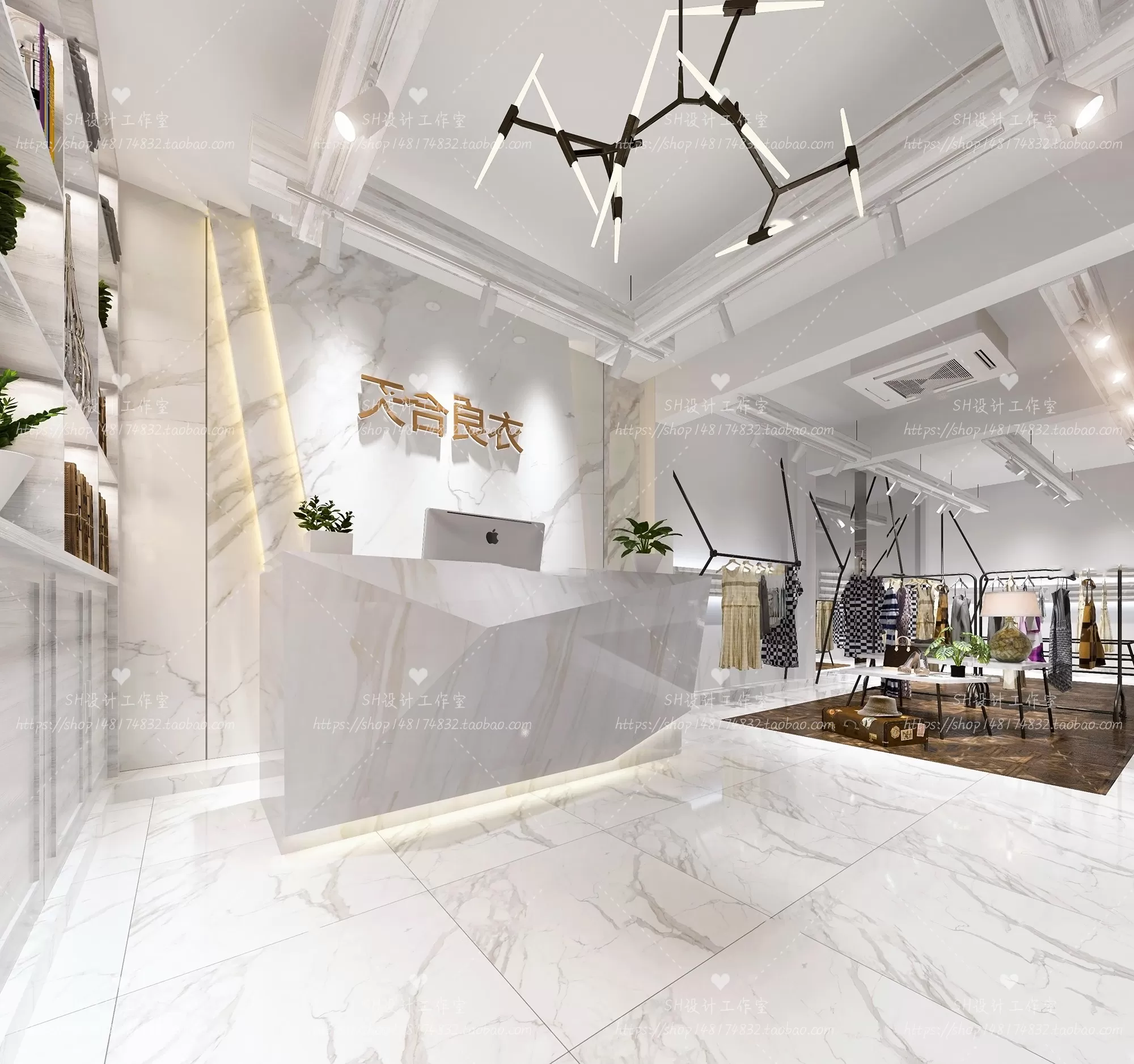 CLOTHING STORE 3D SCENES – VRAY RENDER – 57