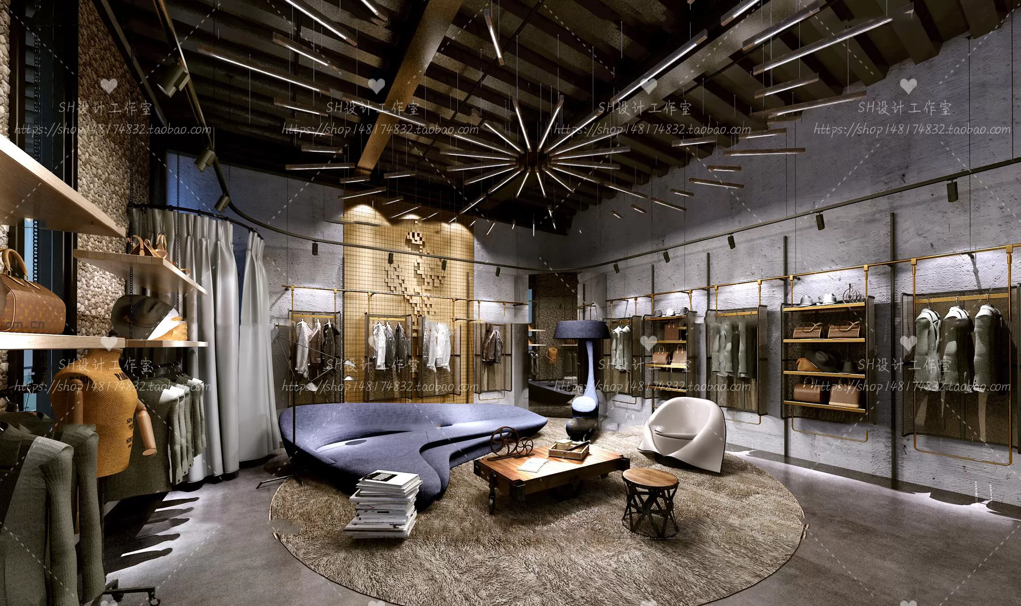 CLOTHING STORE 3D SCENES – VRAY RENDER – 60