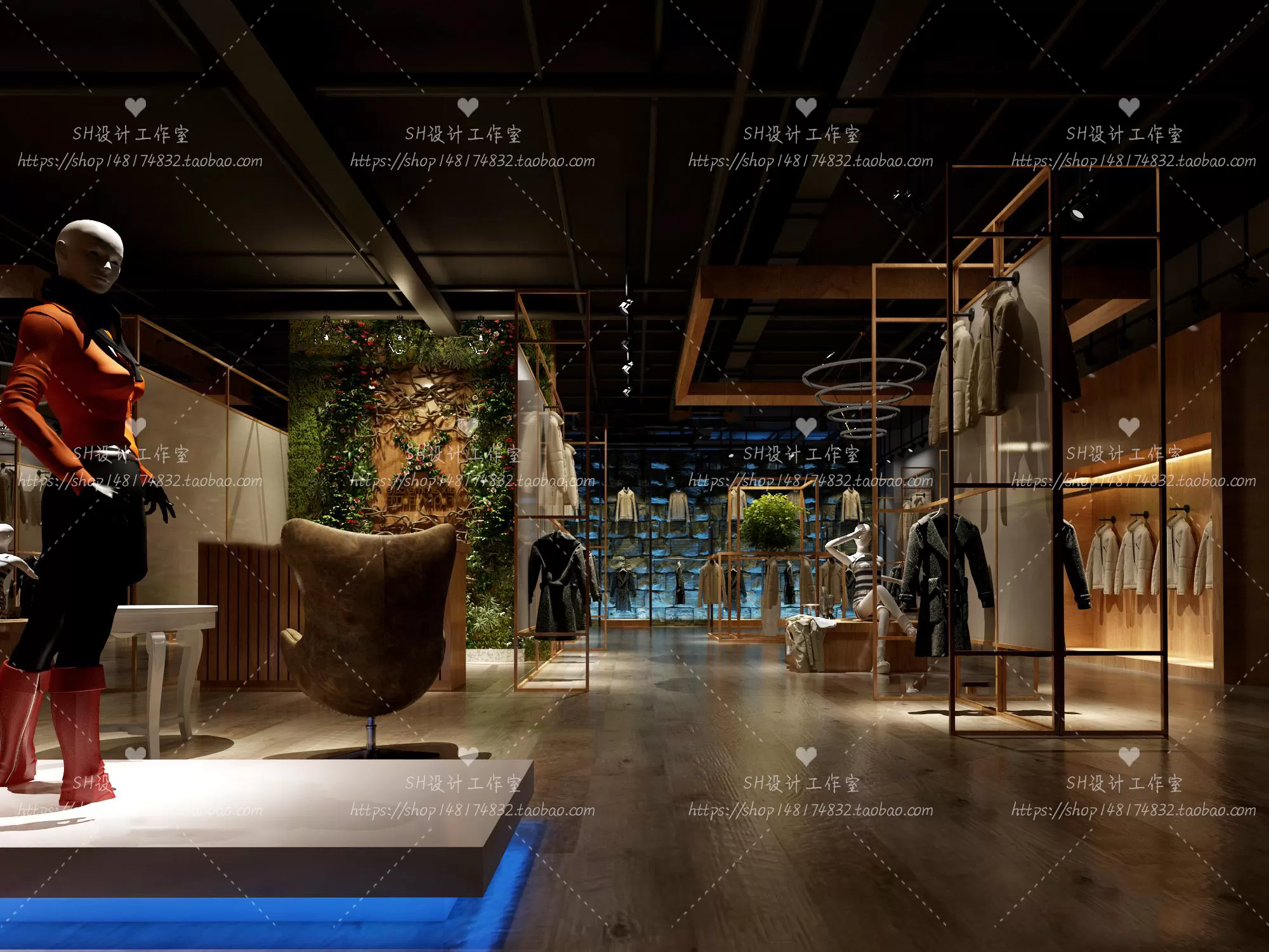 CLOTHING STORE 3D SCENES – VRAY RENDER – 61