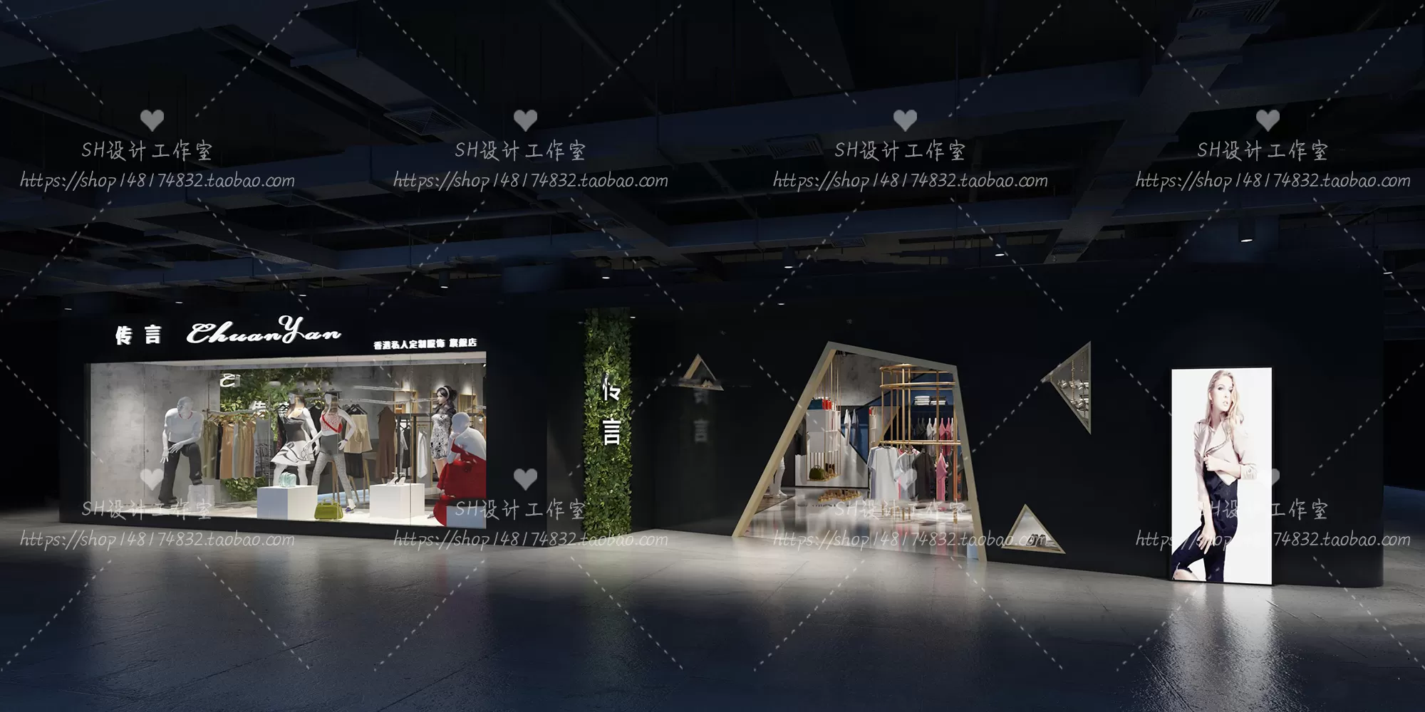 CLOTHING STORE 3D SCENES – VRAY RENDER – 62