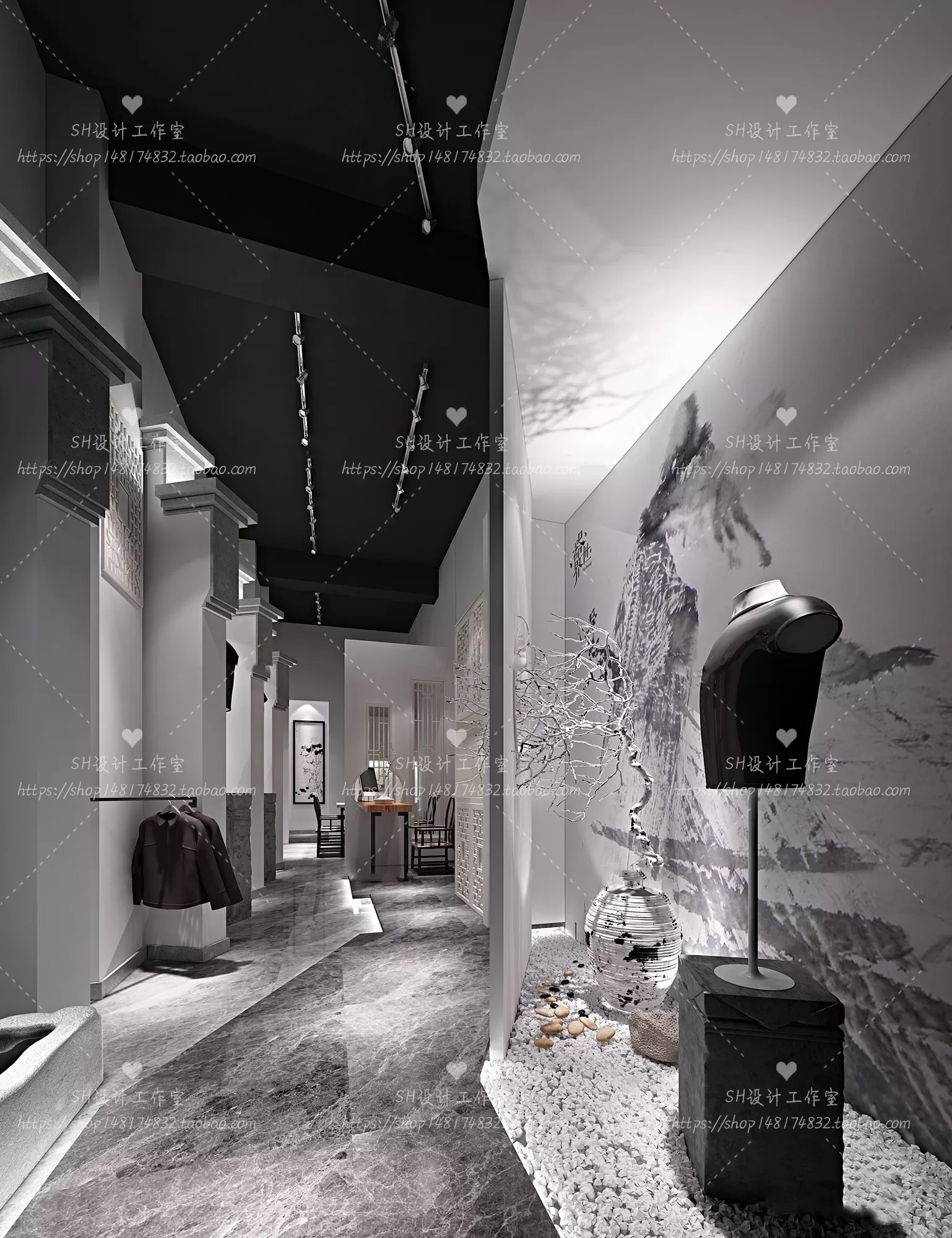 CLOTHING STORE 3D SCENES – VRAY RENDER – 63