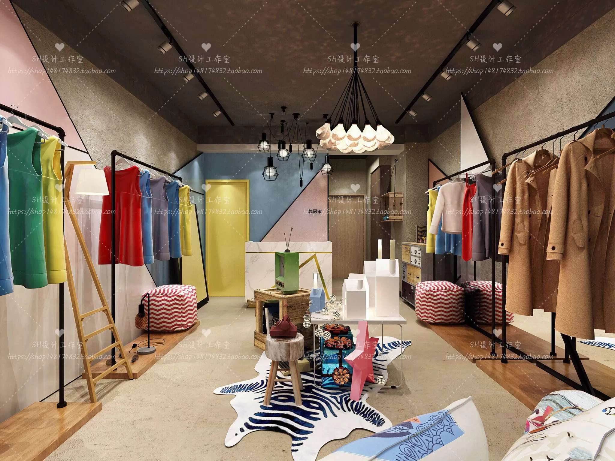 CLOTHING STORE 3D SCENES – VRAY RENDER – 64