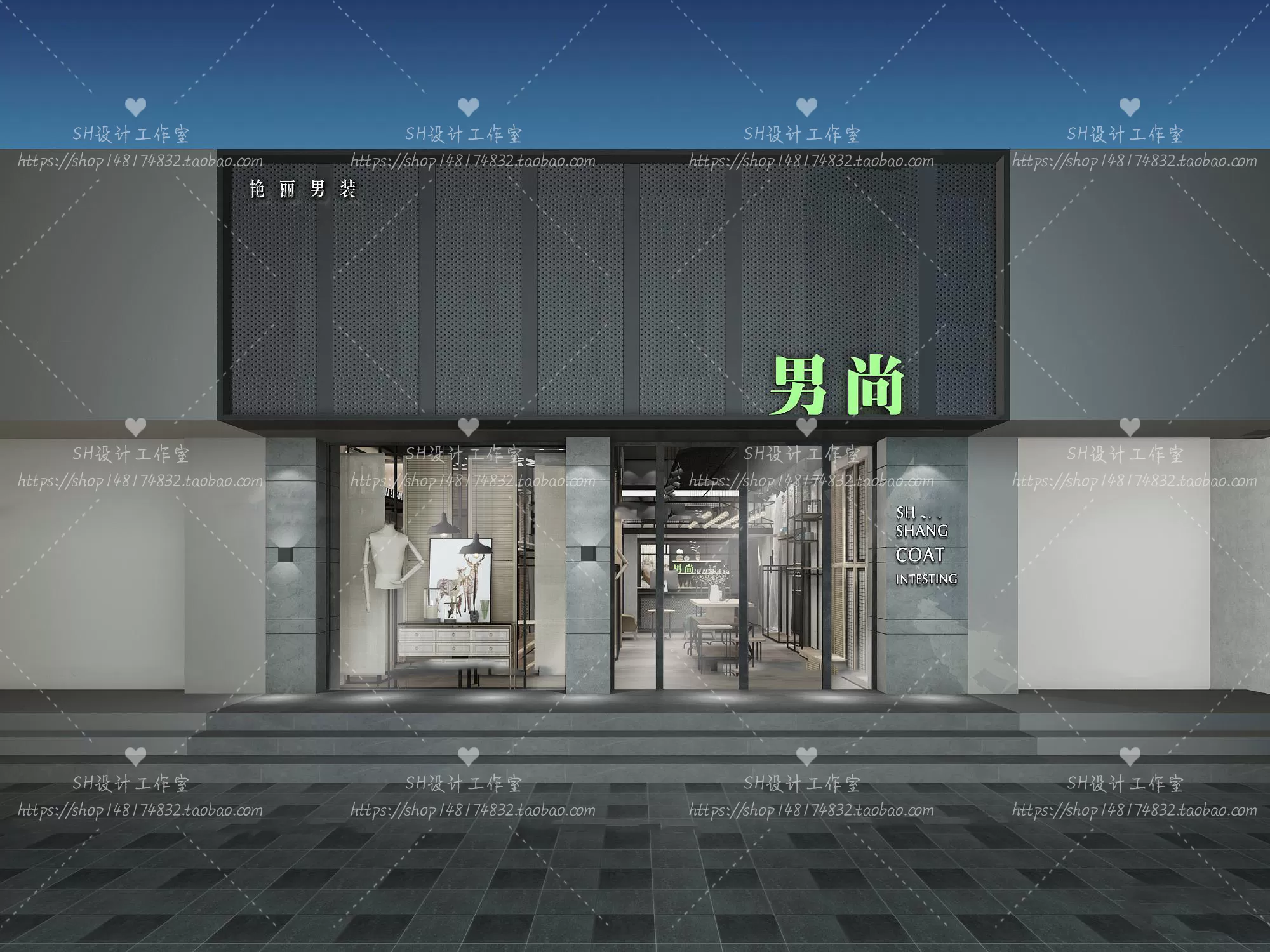 CLOTHING STORE 3D SCENES – VRAY RENDER – 74