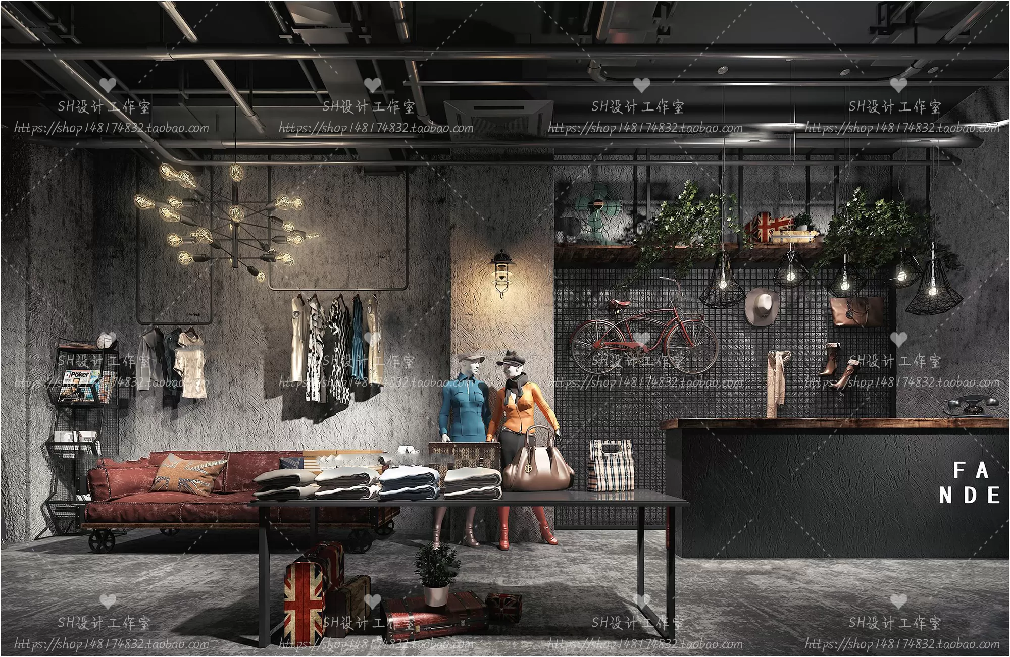 CLOTHING STORE 3D SCENES – VRAY RENDER – 76