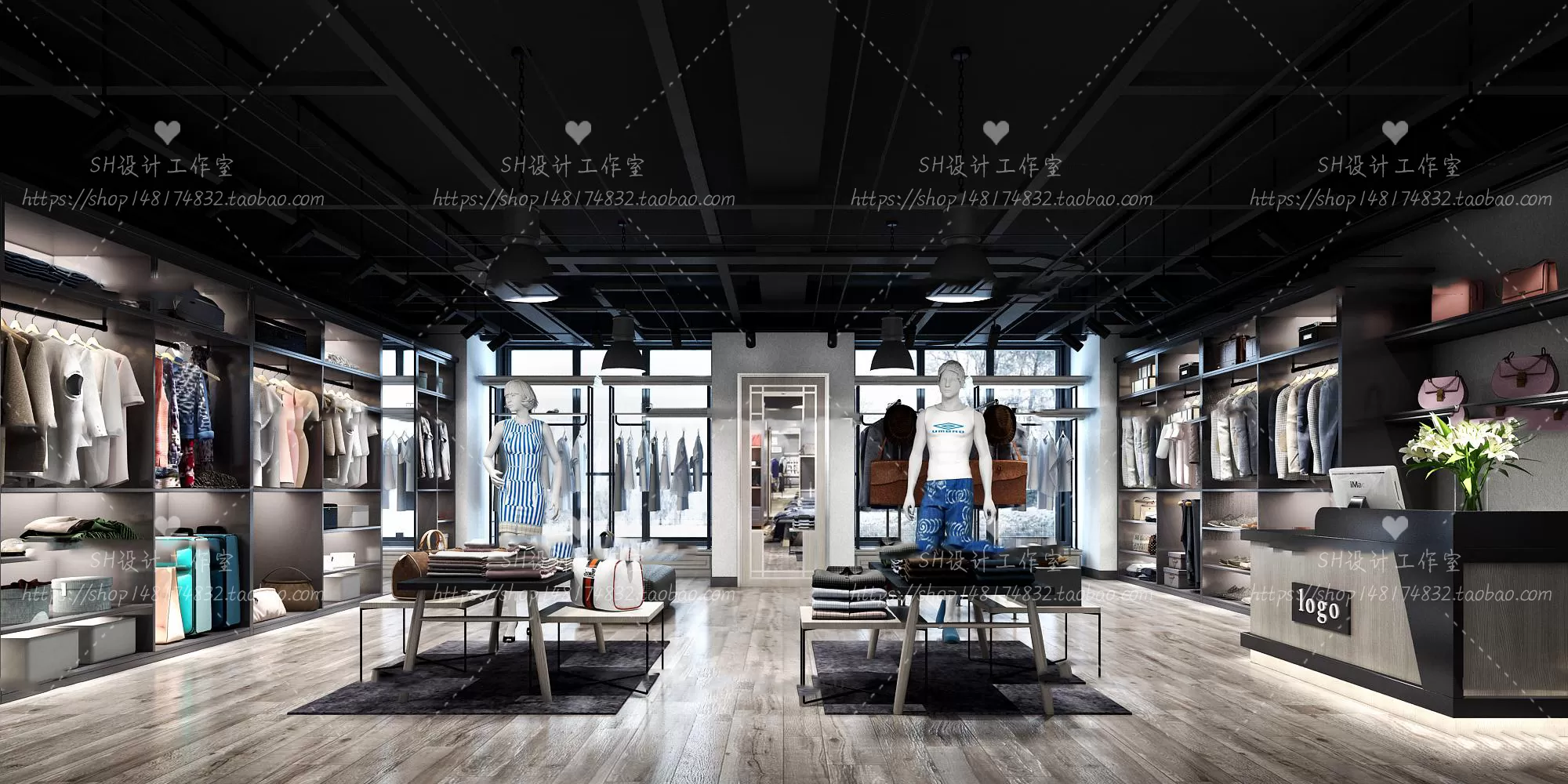 CLOTHING STORE 3D SCENES – VRAY RENDER – 79