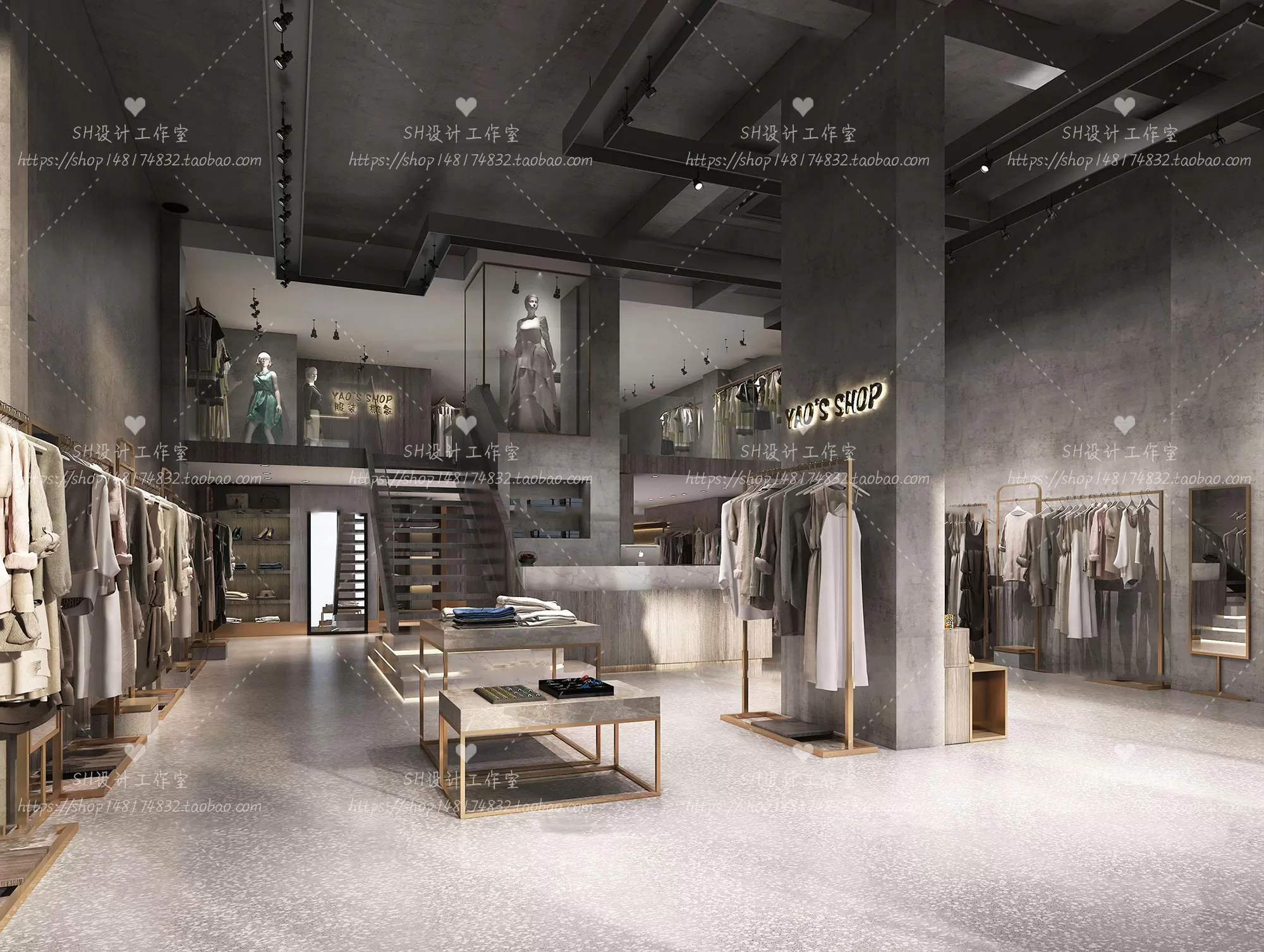 CLOTHING STORE 3D SCENES – VRAY RENDER – 81