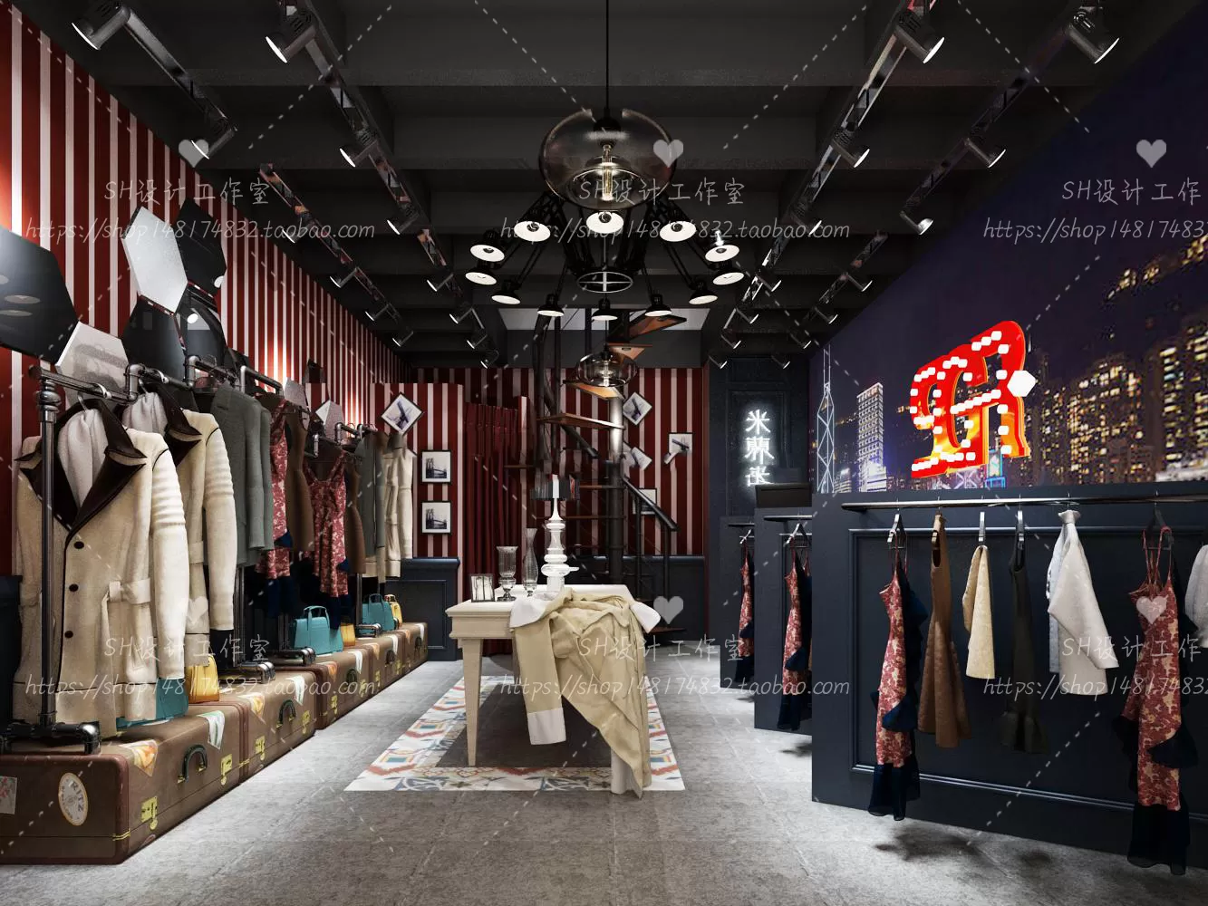 CLOTHING STORE 3D SCENES – VRAY RENDER – 86