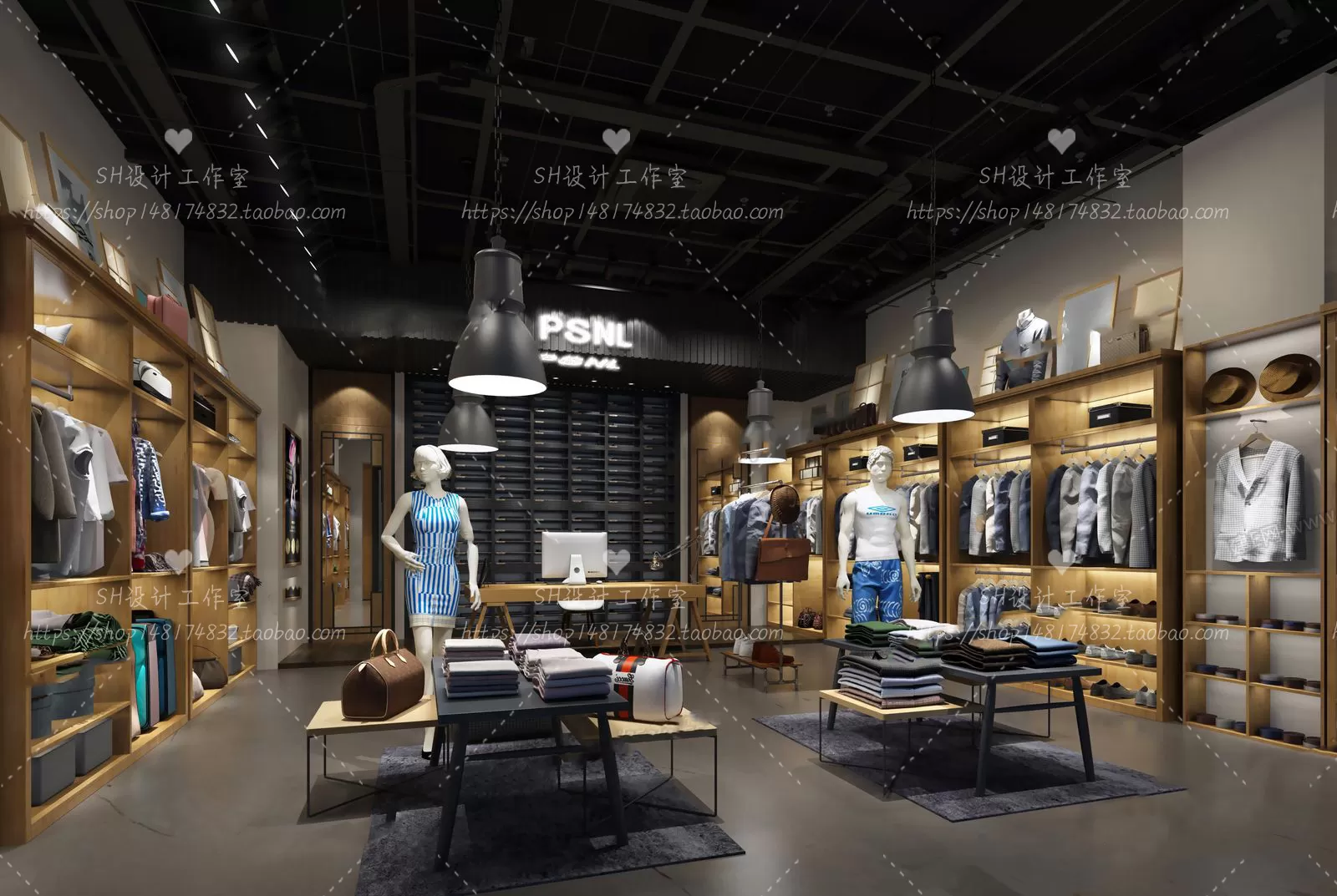 CLOTHING STORE 3D SCENES – VRAY RENDER – 87