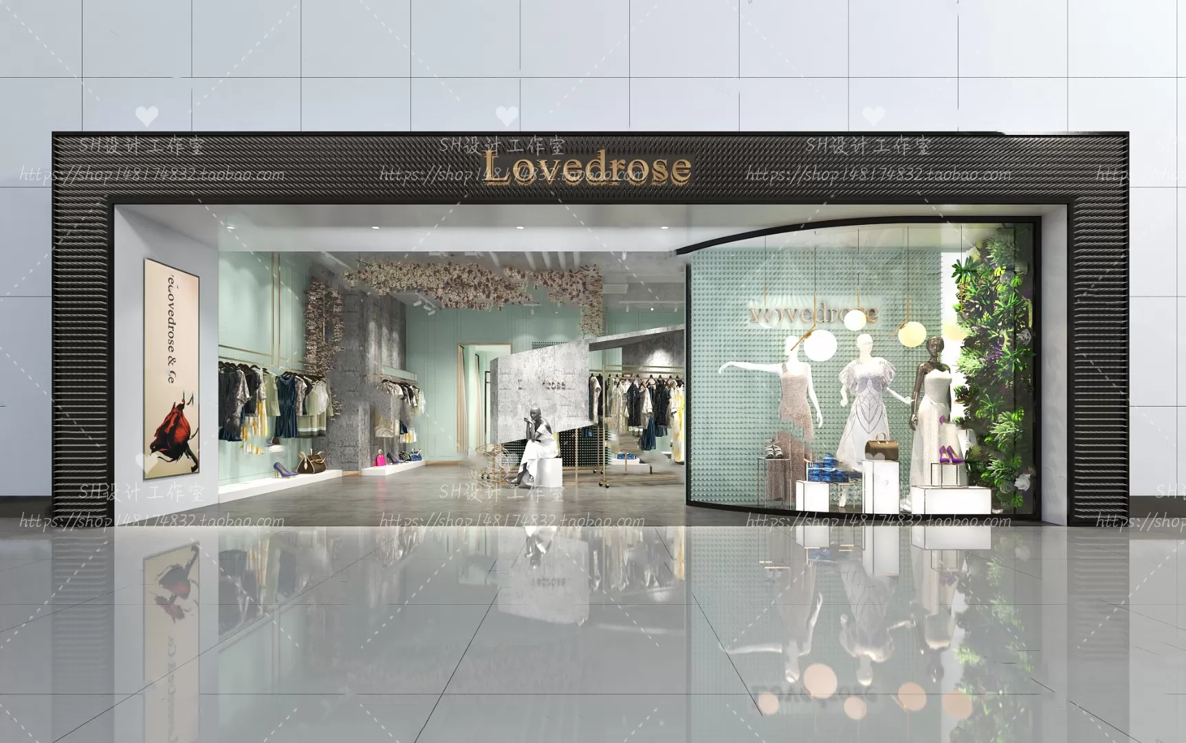 CLOTHING STORE 3D SCENES – VRAY RENDER – 90