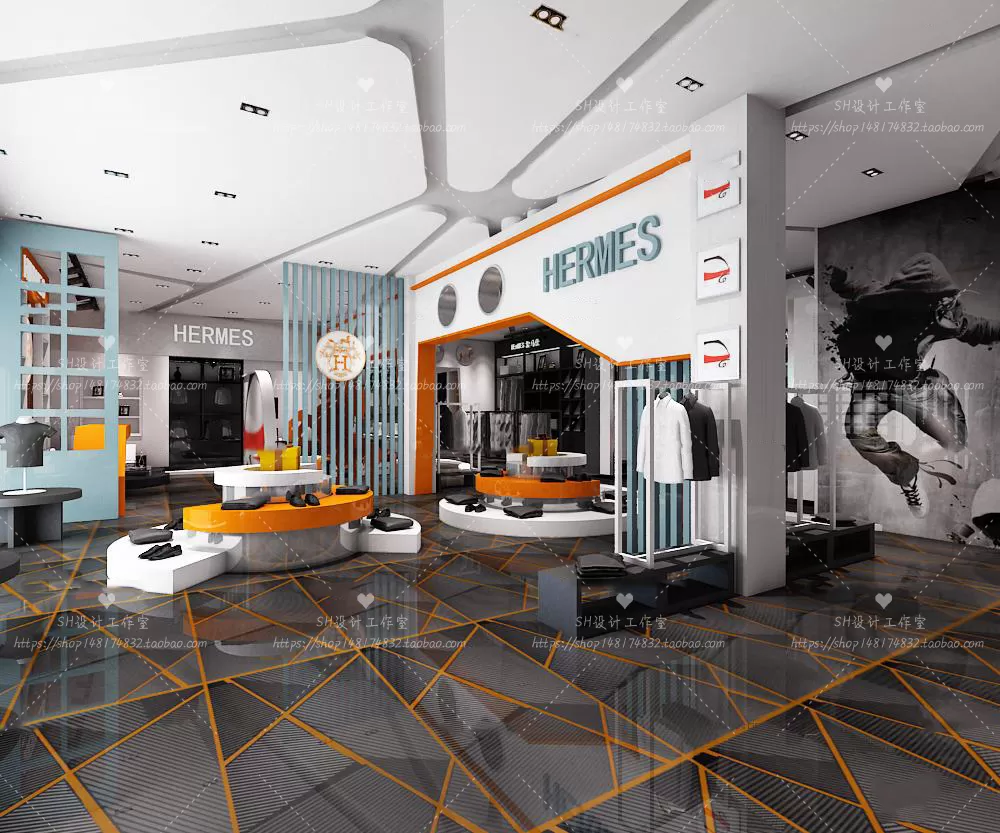 CLOTHING STORE 3D SCENES – VRAY RENDER – 92