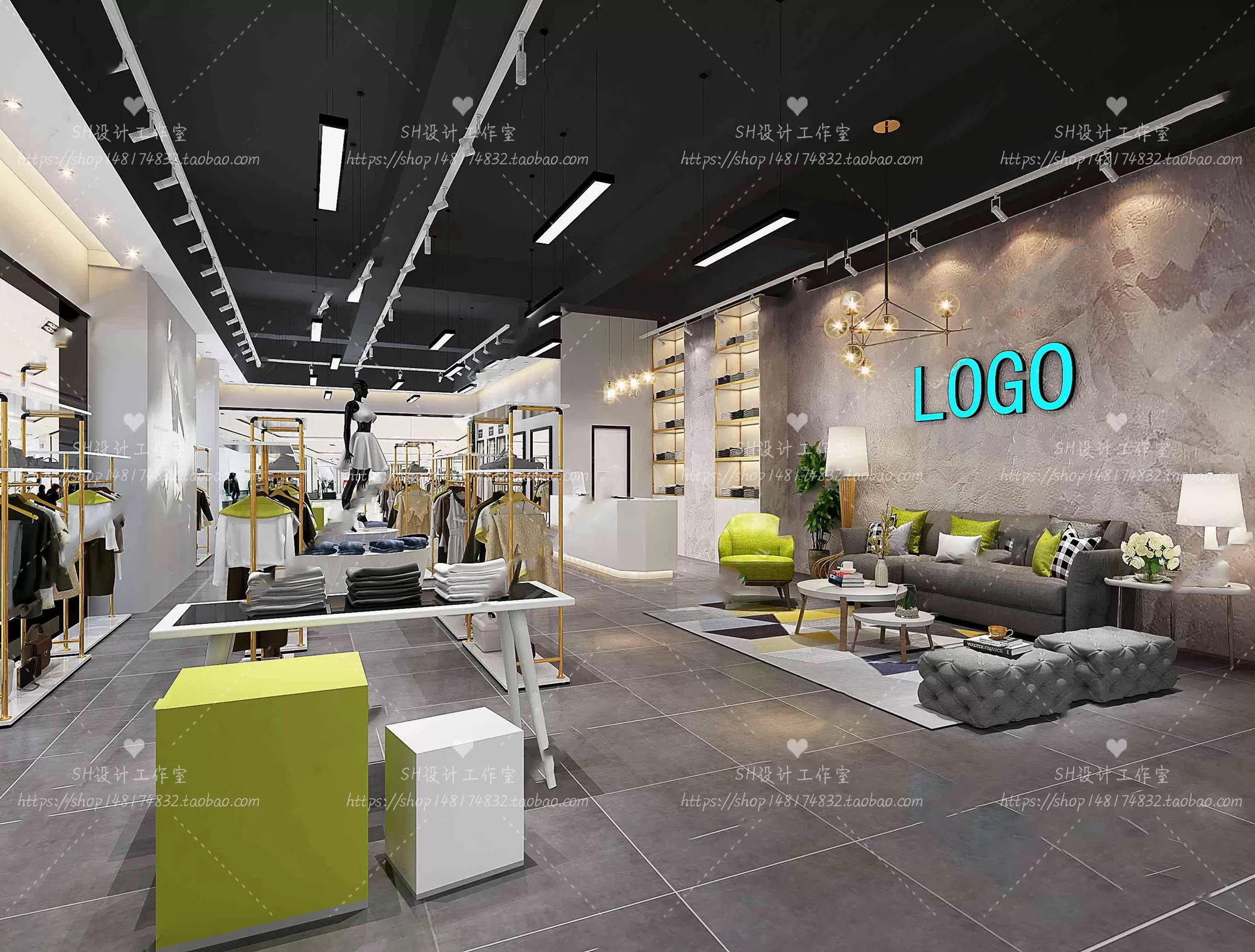 CLOTHING STORE 3D SCENES – VRAY RENDER – 102