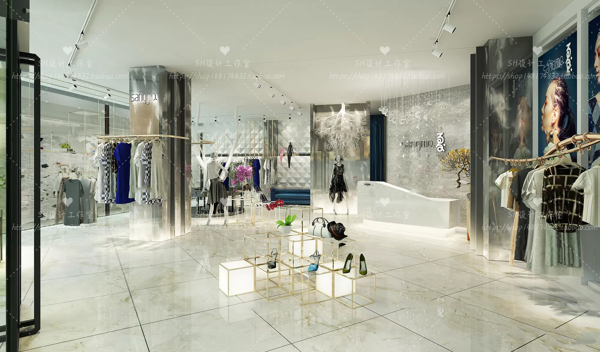 CLOTHING STORE 3D SCENES – VRAY RENDER – 105