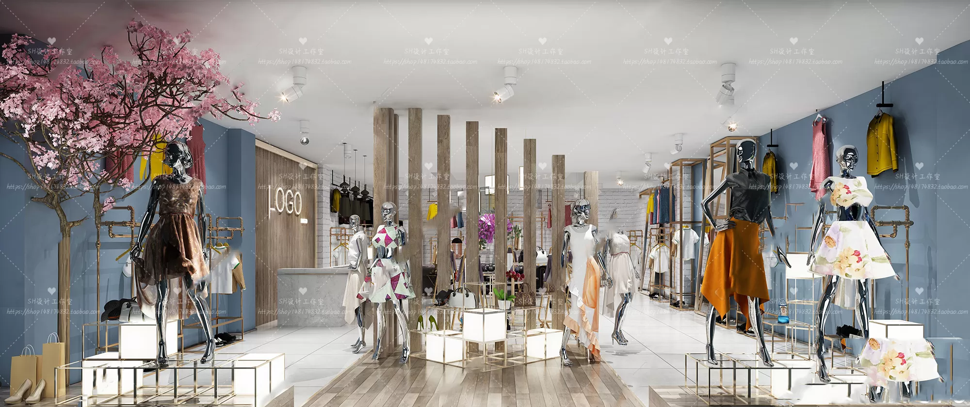 CLOTHING STORE 3D SCENES – VRAY RENDER – 107