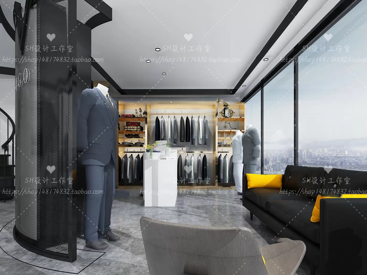 CLOTHING STORE 3D SCENES – VRAY RENDER – 108