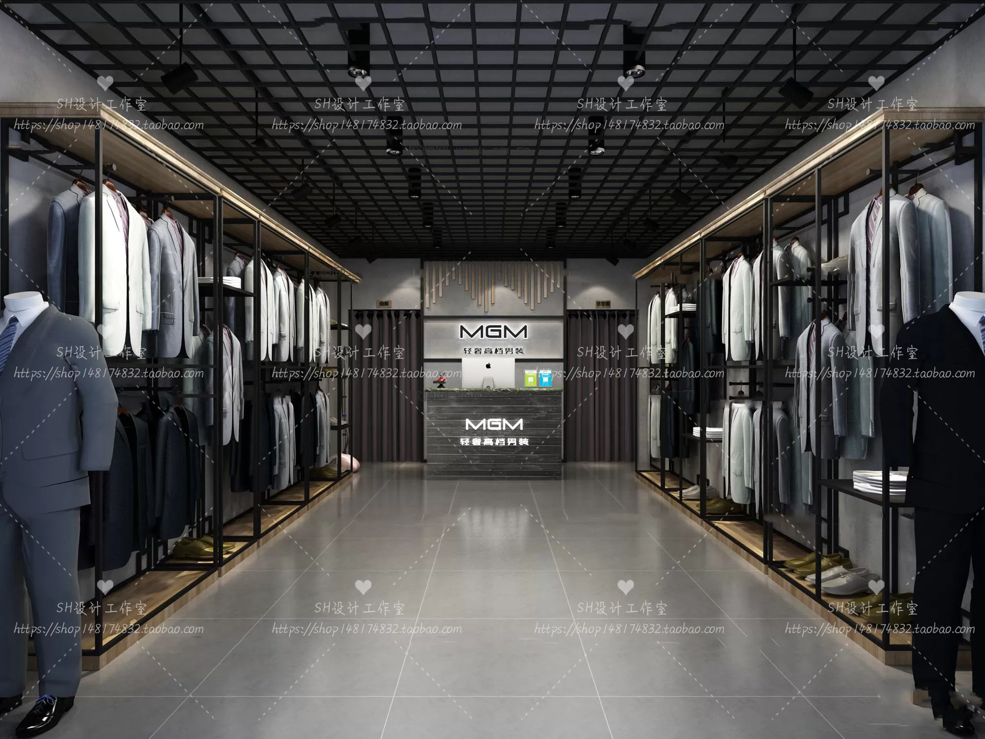 CLOTHING STORE 3D SCENES – VRAY RENDER – 112