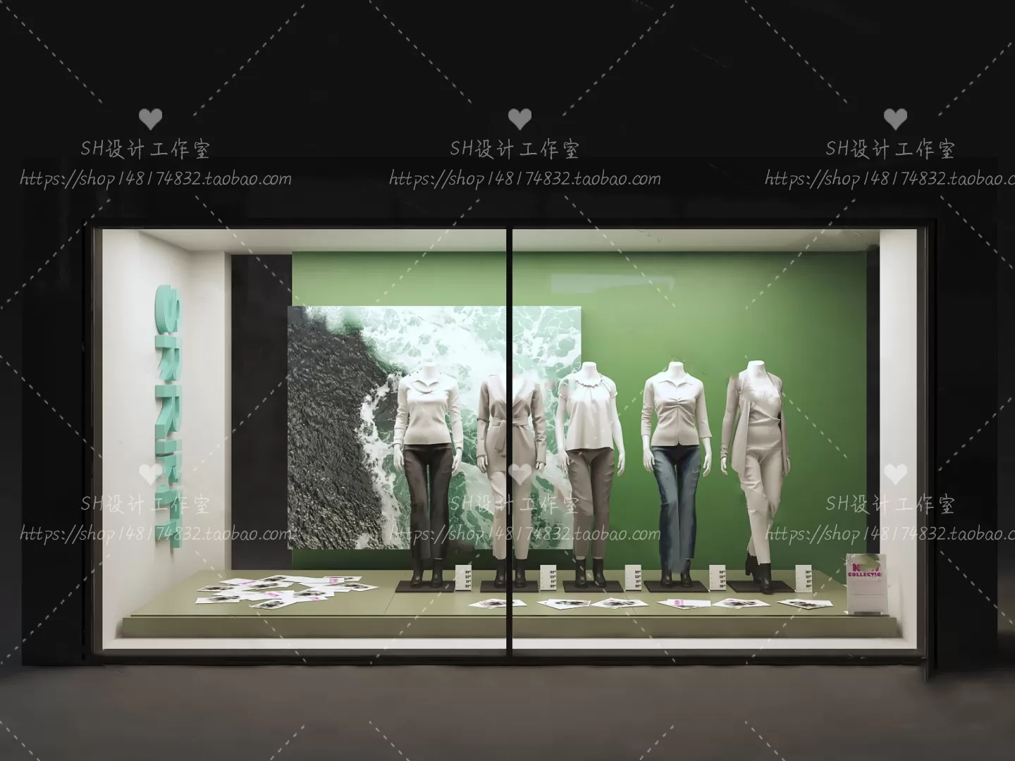 CLOTHING STORE 3D SCENES – VRAY RENDER – 113