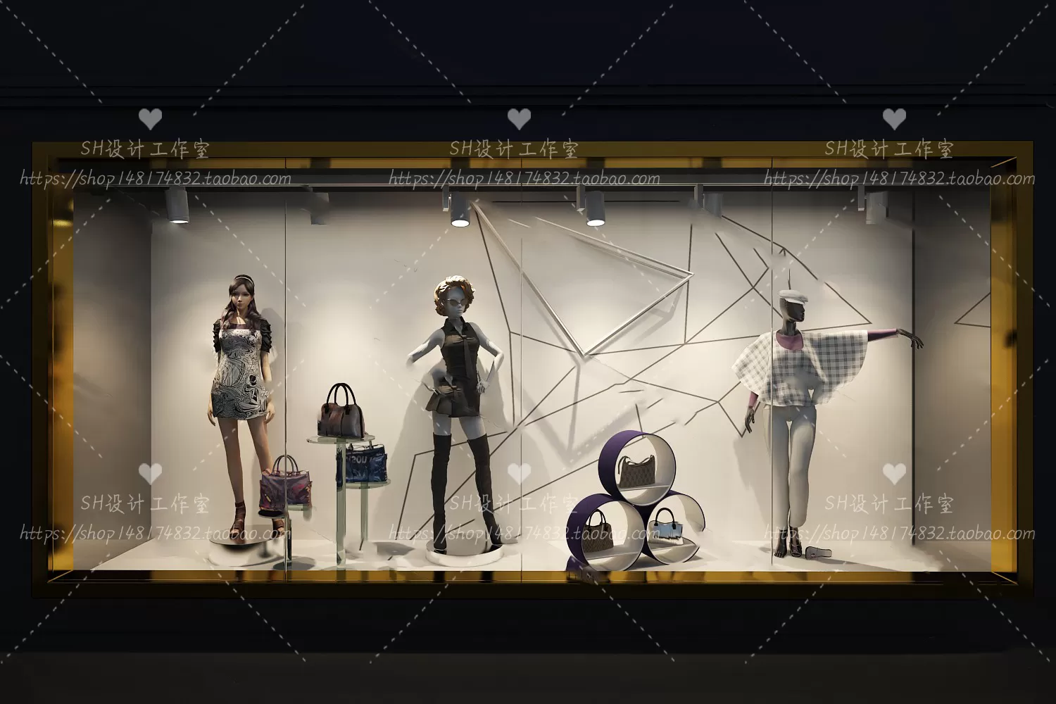 CLOTHING STORE 3D SCENES – VRAY RENDER – 118