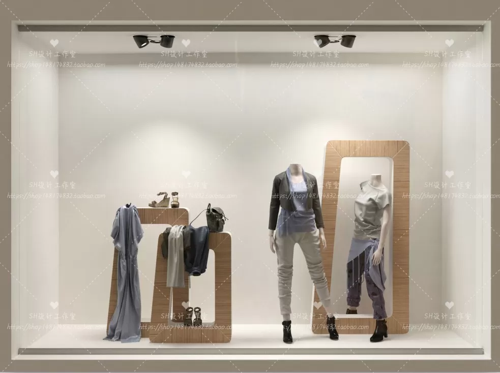 CLOTHING STORE 3D SCENES – VRAY RENDER – 119