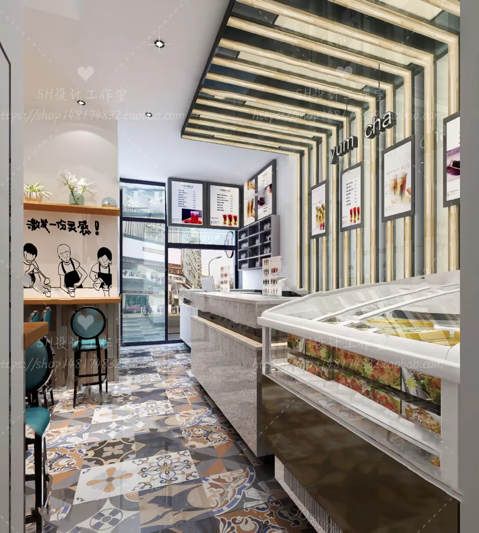 COFFEE SHOP 3D SCENES – VRAY RENDER – 07