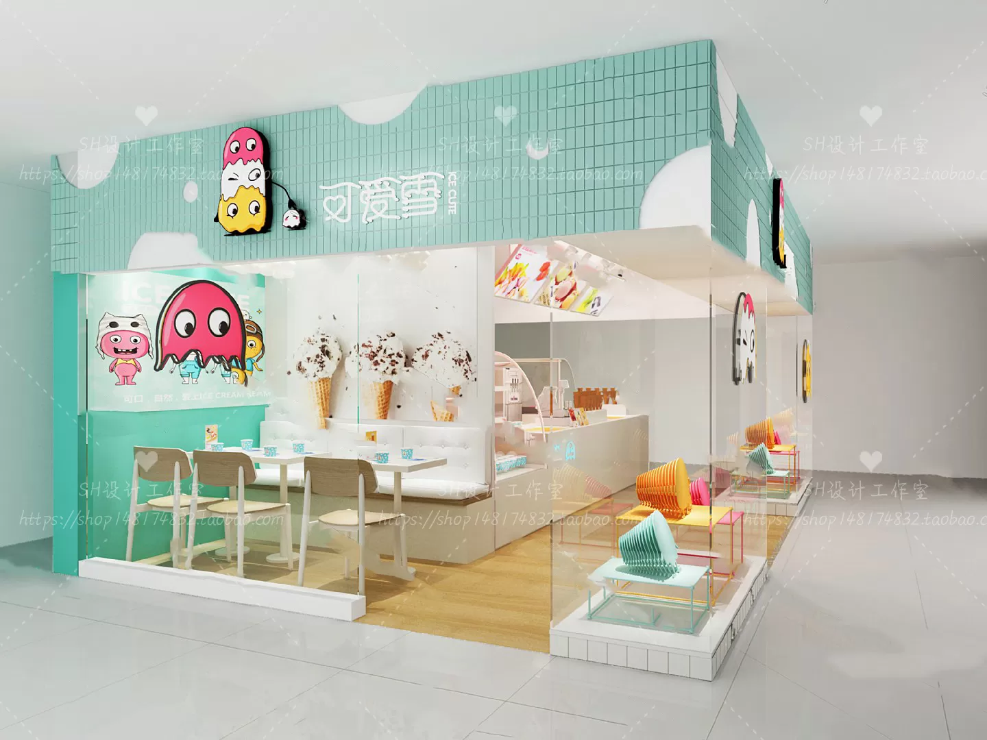 COFFEE SHOP 3D SCENES – VRAY RENDER – 14