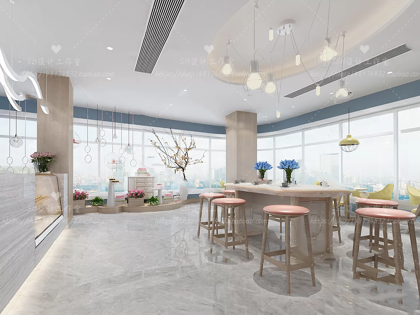 COFFEE SHOP 3D SCENES – VRAY RENDER – 17