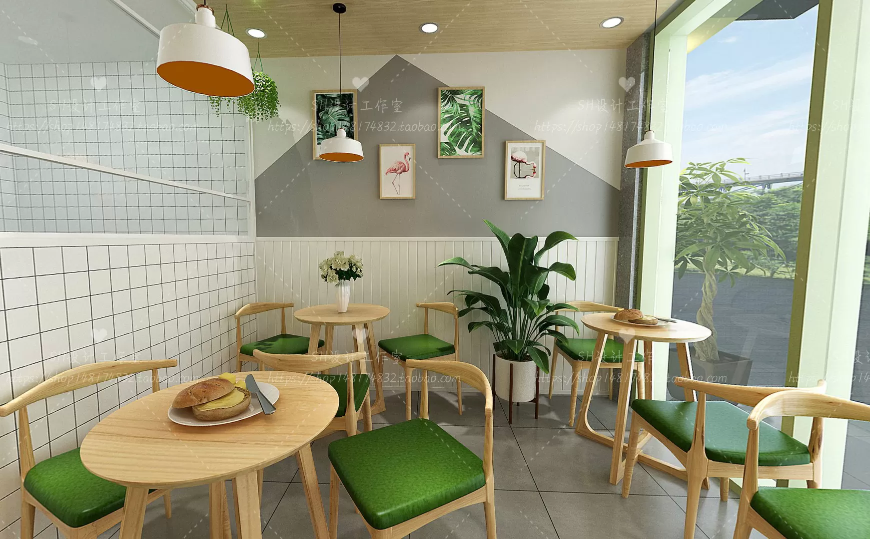 COFFEE SHOP 3D SCENES – VRAY RENDER – 21