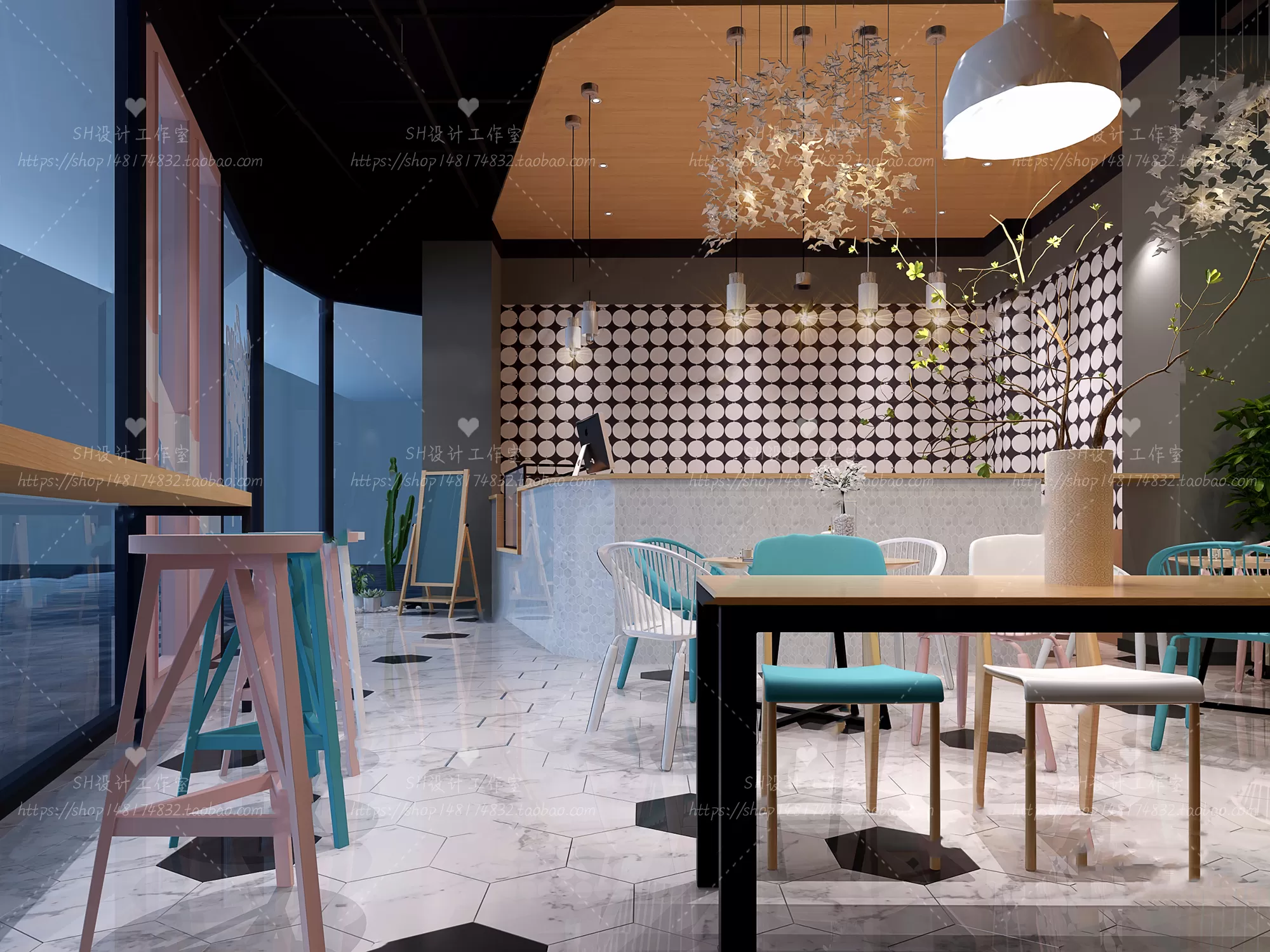 COFFEE SHOP 3D SCENES – VRAY RENDER – 26