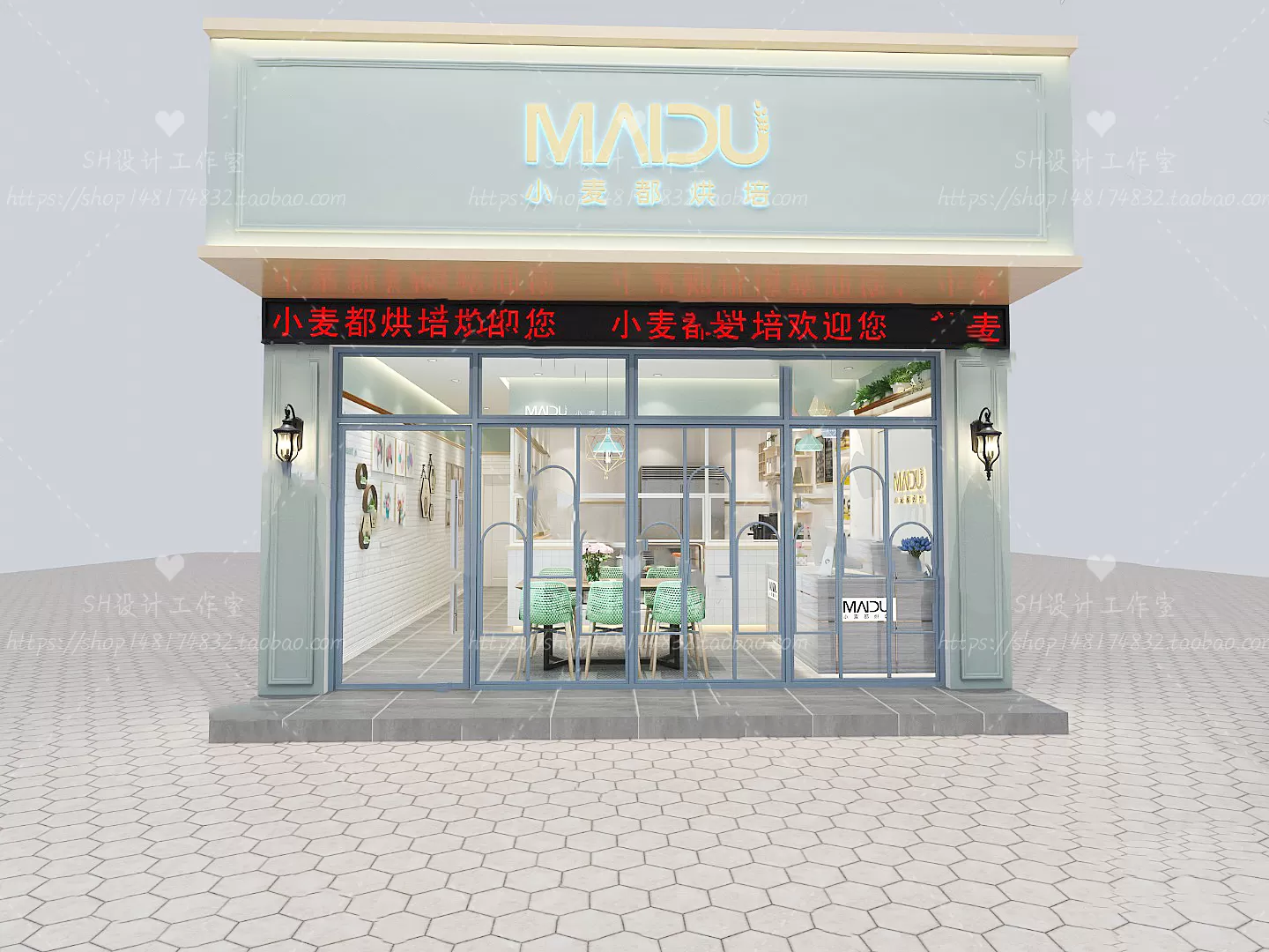 COFFEE SHOP 3D SCENES – VRAY RENDER – 31