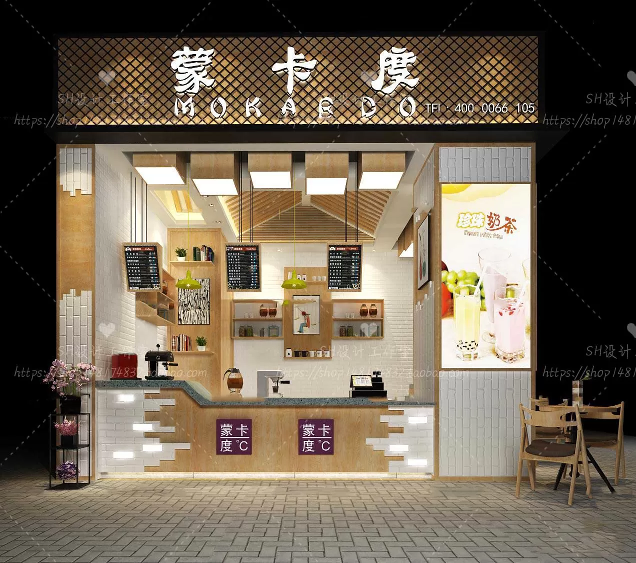 COFFEE SHOP 3D SCENES – VRAY RENDER – 36