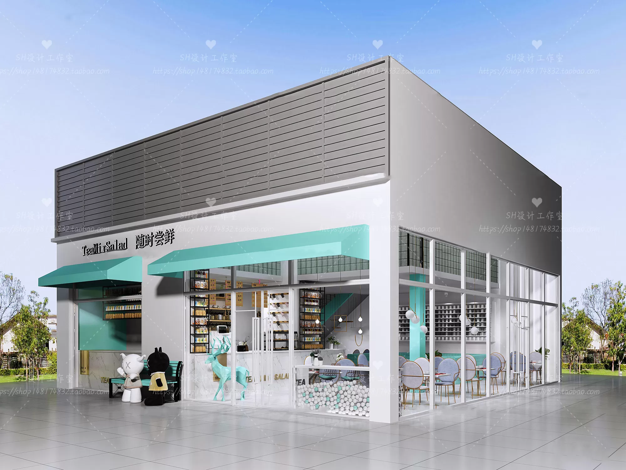 COFFEE SHOP 3D SCENES – VRAY RENDER – 38