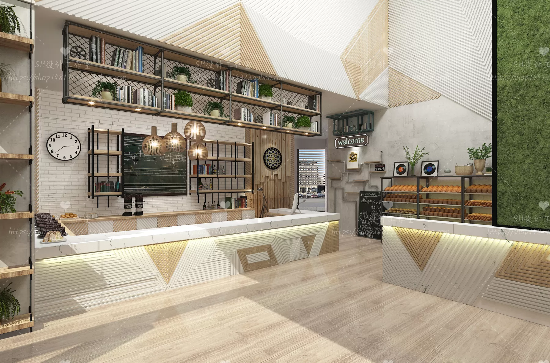 COFFEE SHOP 3D SCENES – VRAY RENDER – 41