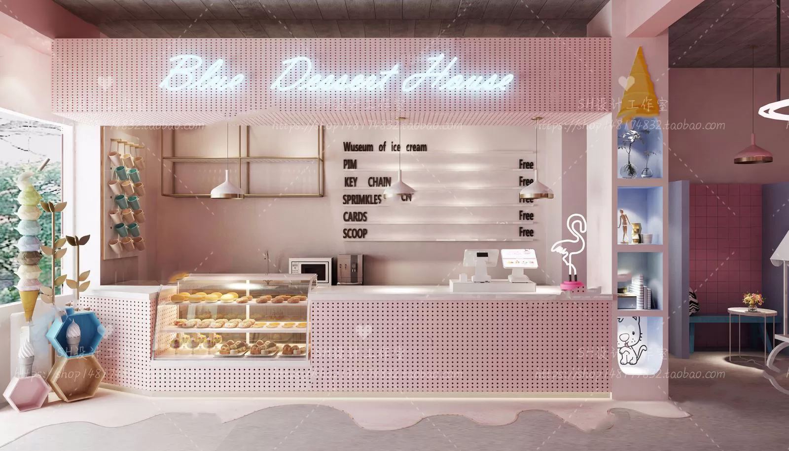 COFFEE SHOP 3D SCENES – VRAY RENDER – 42