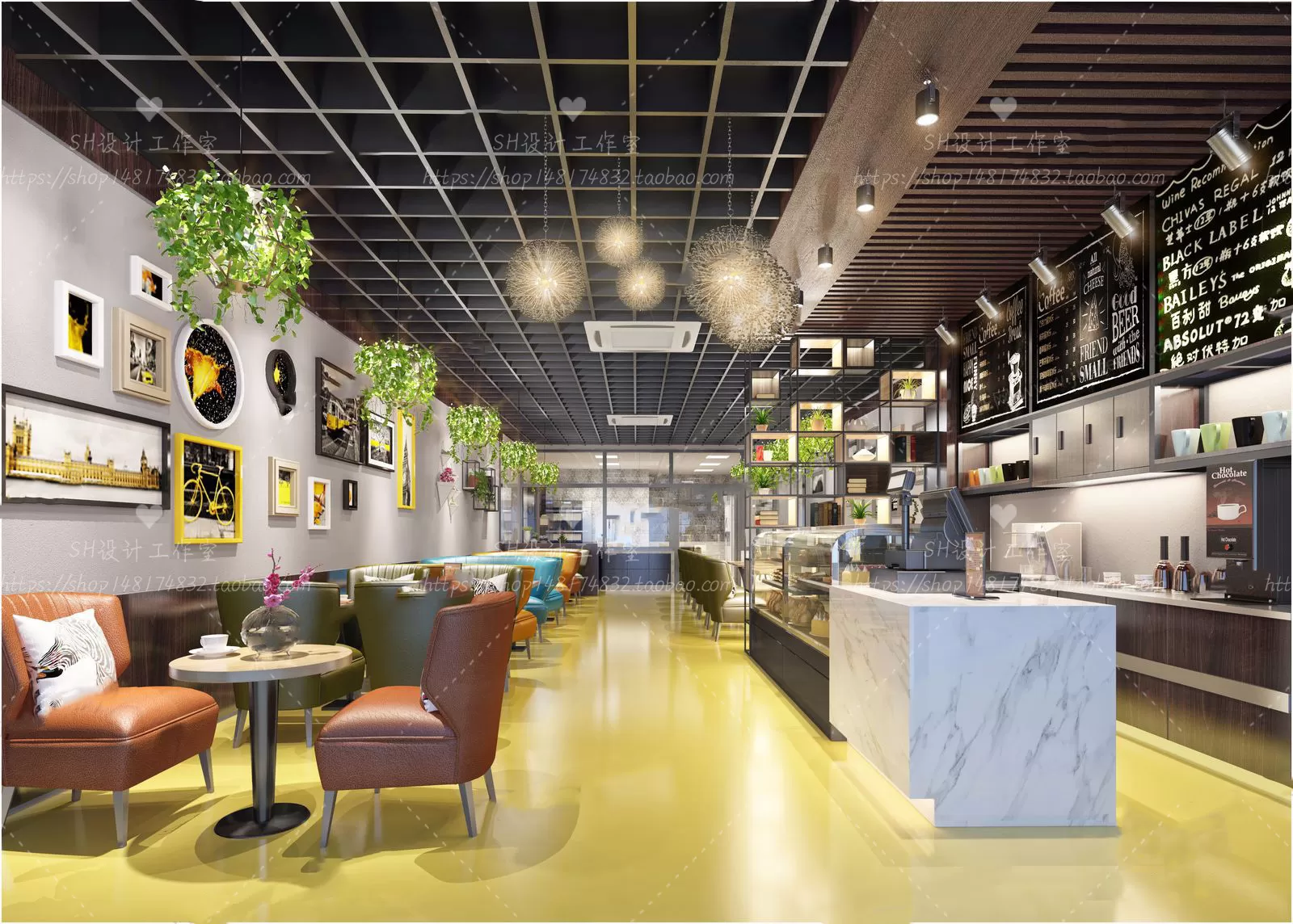 COFFEE SHOP 3D SCENES – VRAY RENDER – 51