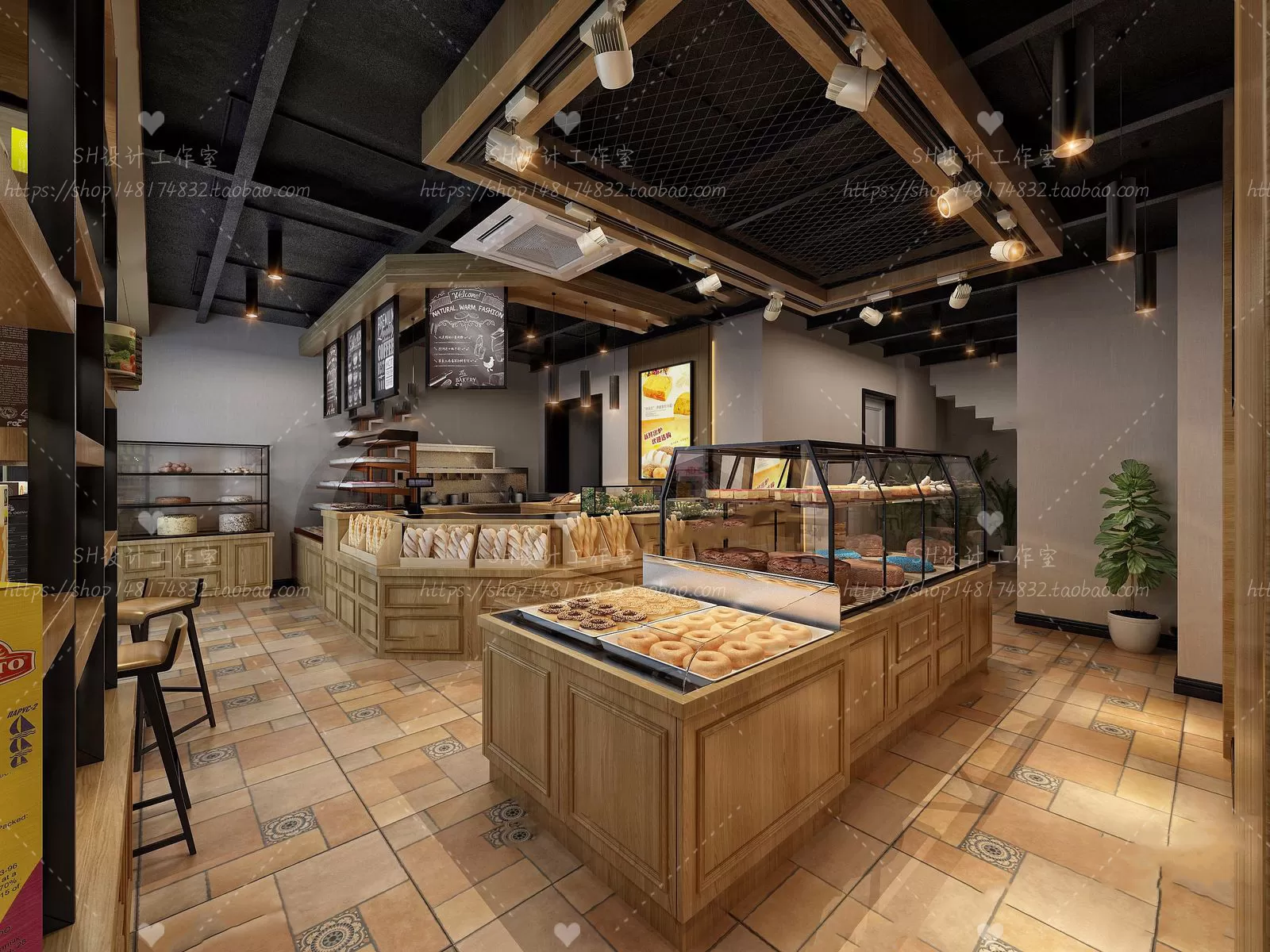 COFFEE SHOP 3D SCENES – VRAY RENDER – 53