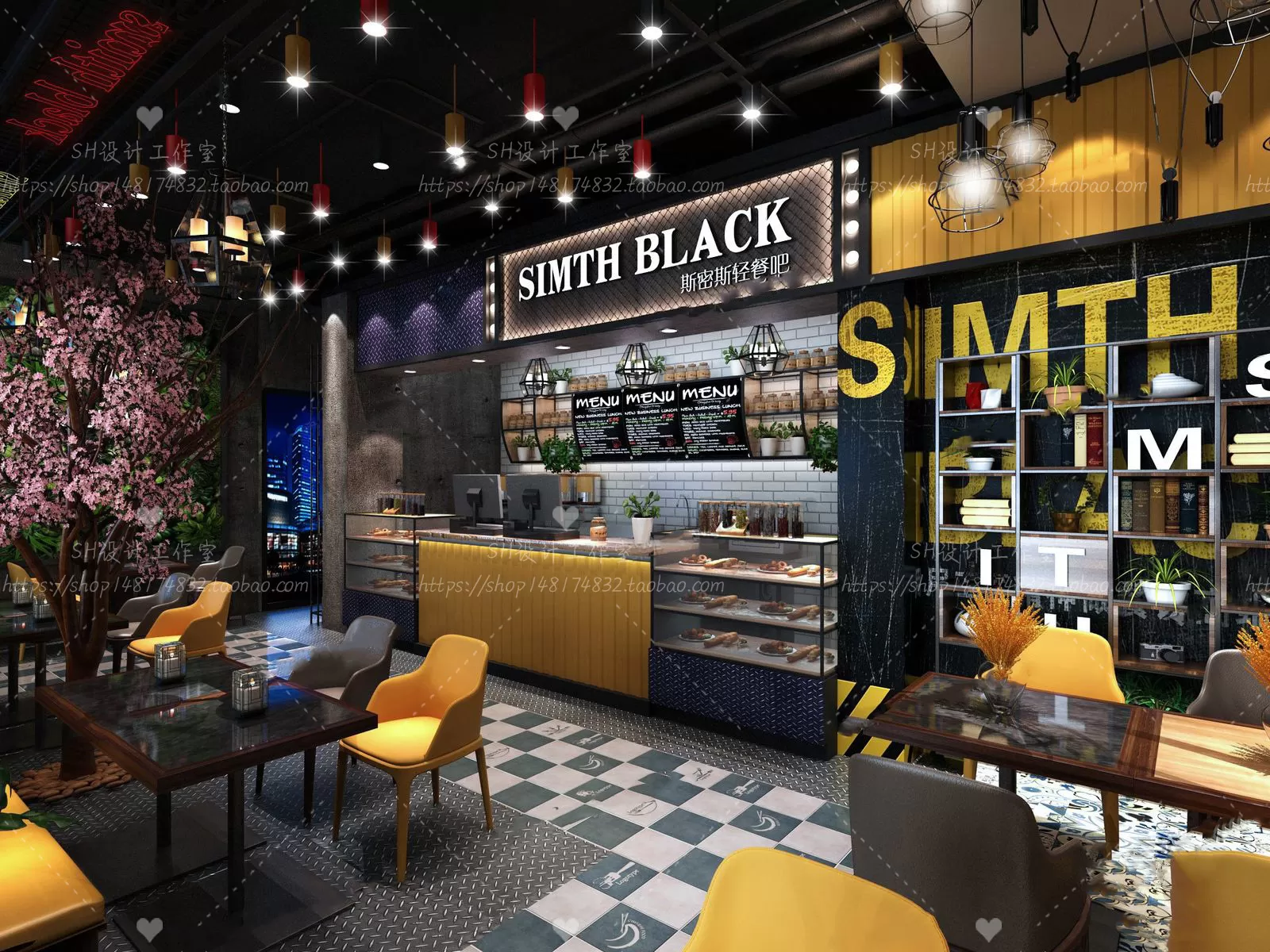 COFFEE SHOP 3D SCENES – VRAY RENDER – 54