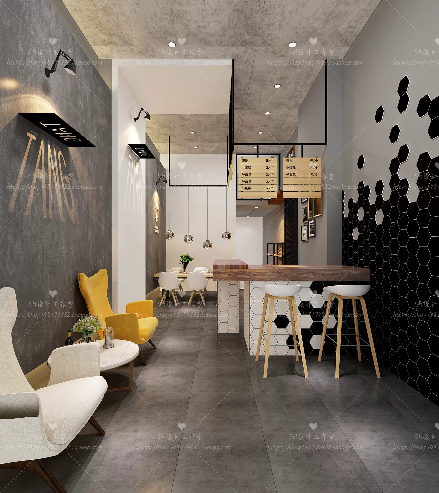 COFFEE SHOP 3D SCENES – VRAY RENDER – 68