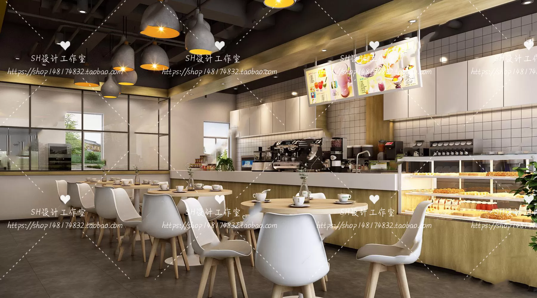 COFFEE SHOP 3D SCENES – VRAY RENDER – 75