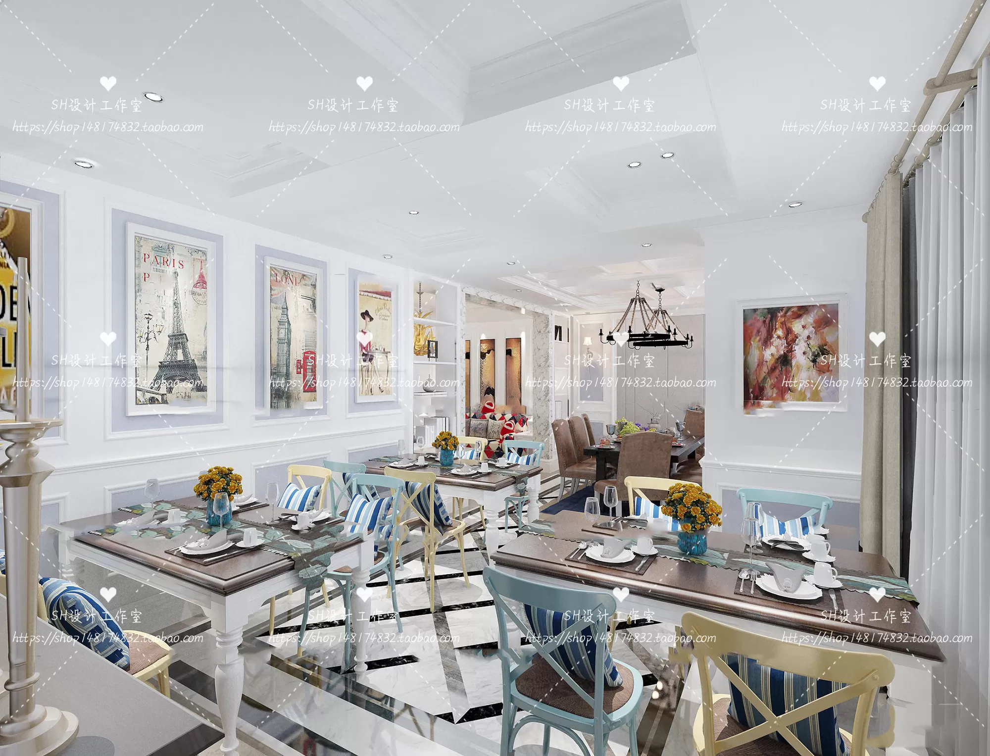 COFFEE SHOP 3D SCENES – VRAY RENDER – 86