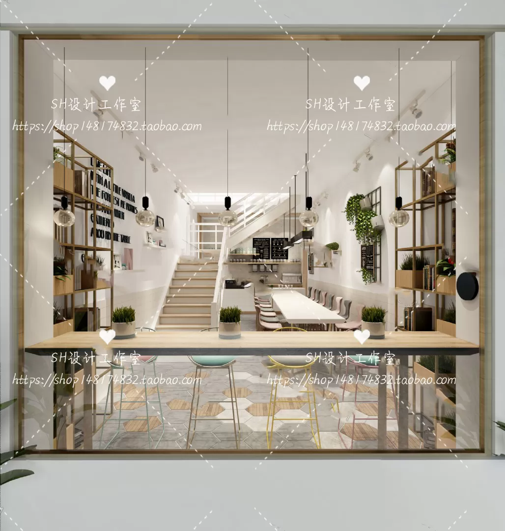 COFFEE SHOP 3D SCENES – VRAY RENDER – 104