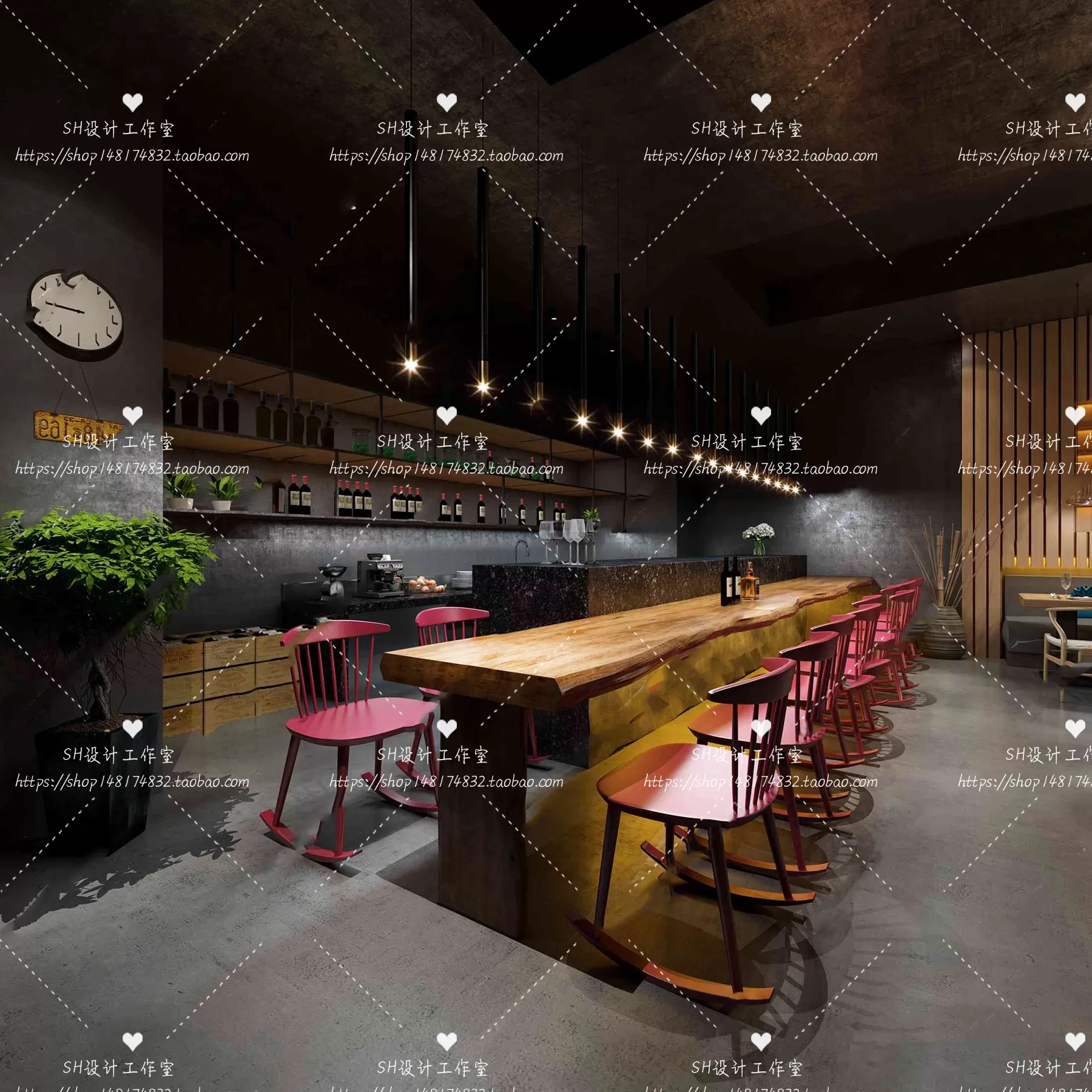 COFFEE SHOP 3D SCENES – VRAY RENDER – 105