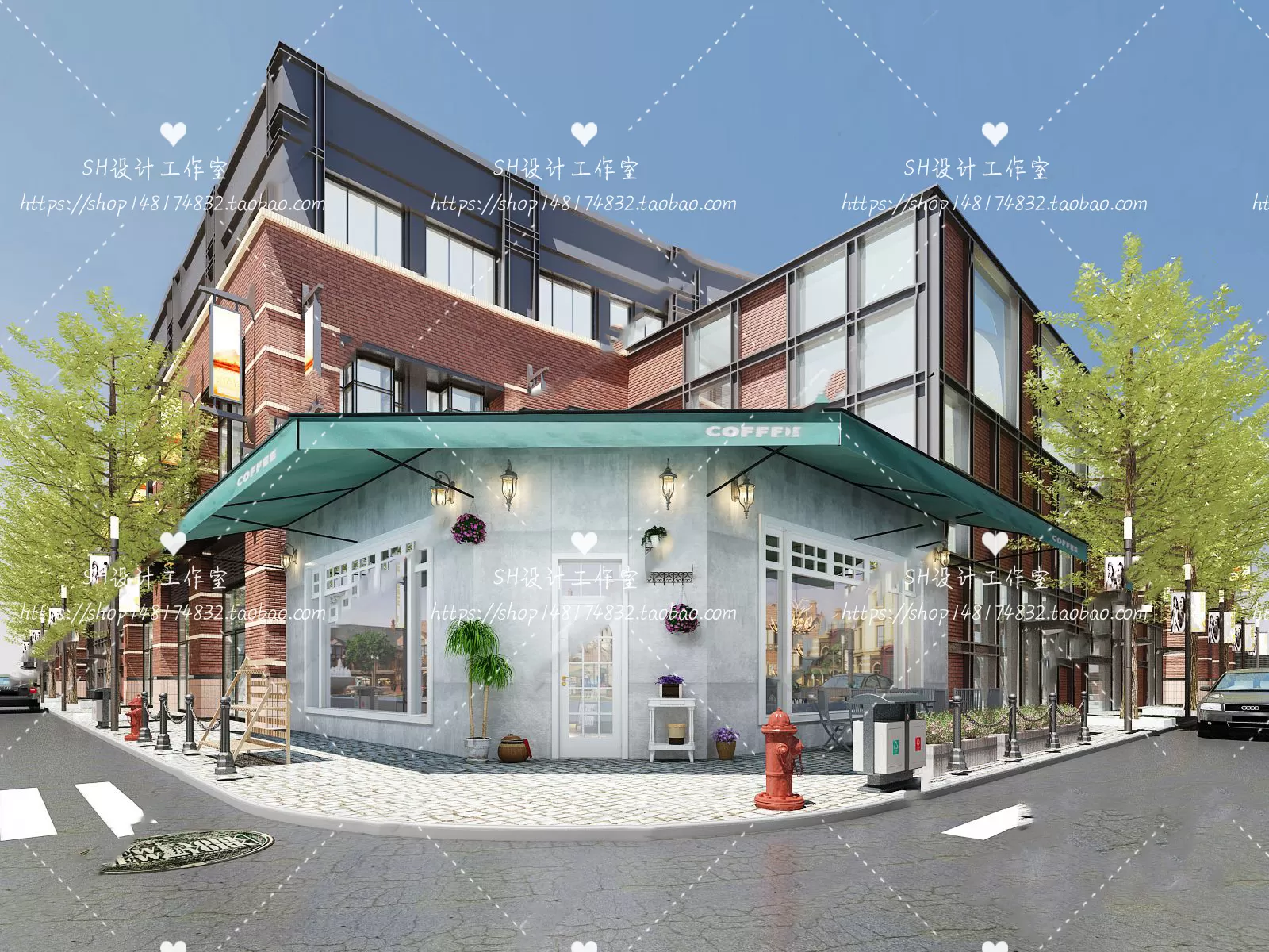 COFFEE SHOP 3D SCENES – VRAY RENDER – 108