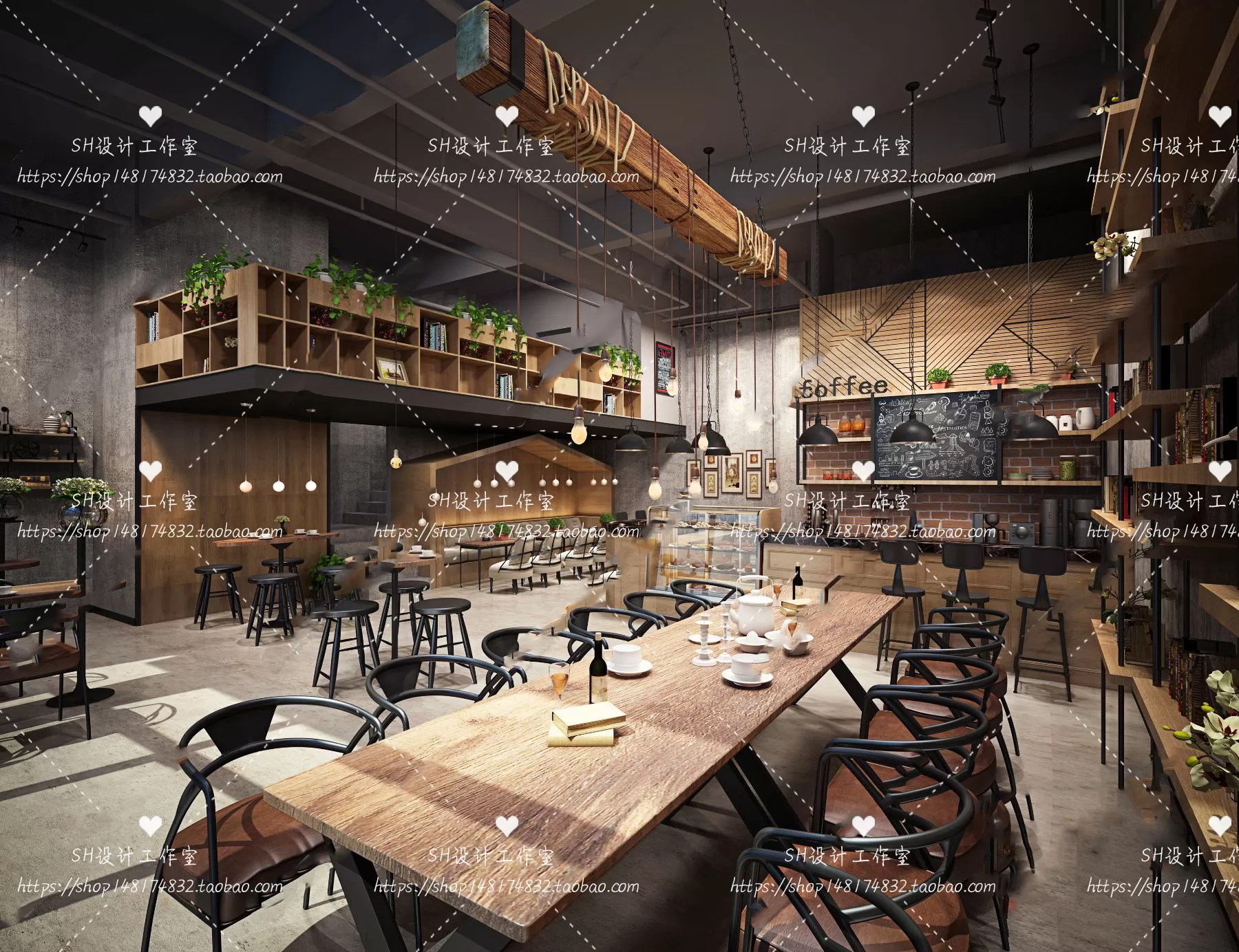 COFFEE SHOP 3D SCENES – VRAY RENDER – 109