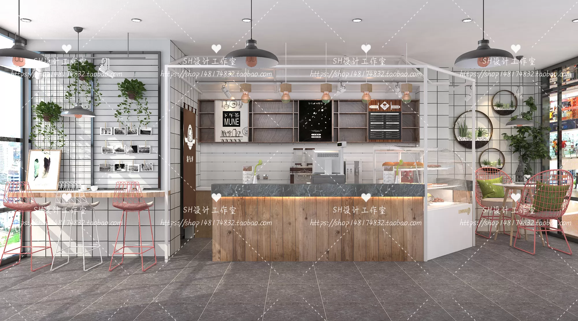 COFFEE SHOP 3D SCENES – VRAY RENDER – 111