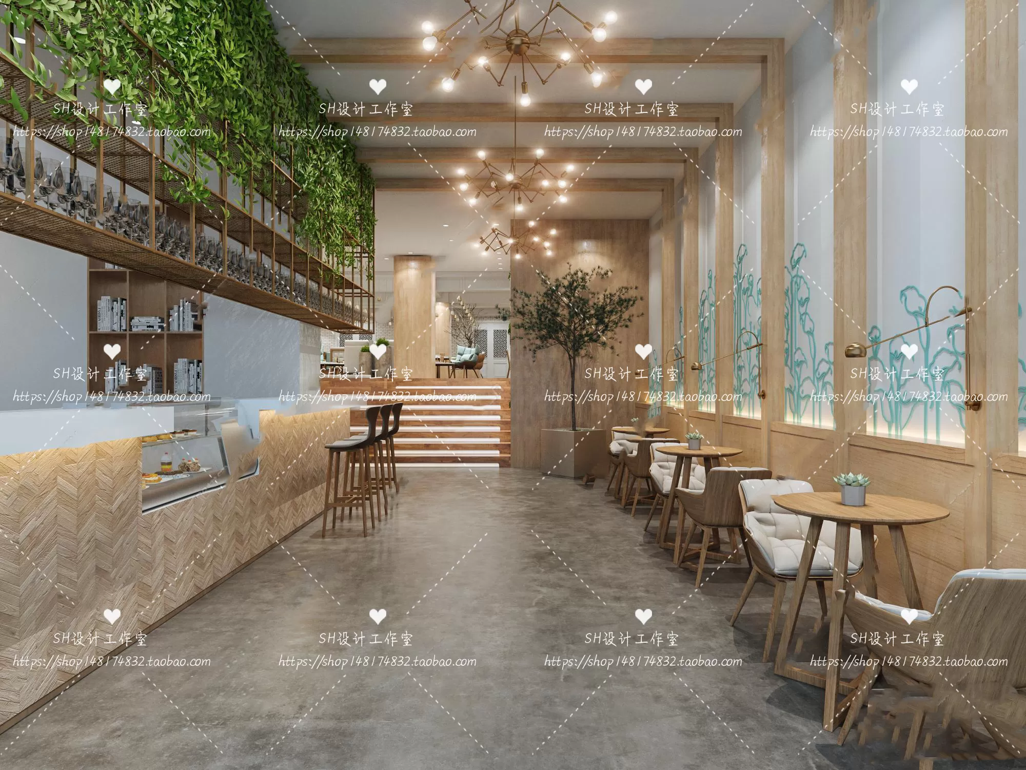 COFFEE SHOP 3D SCENES – VRAY RENDER – 112