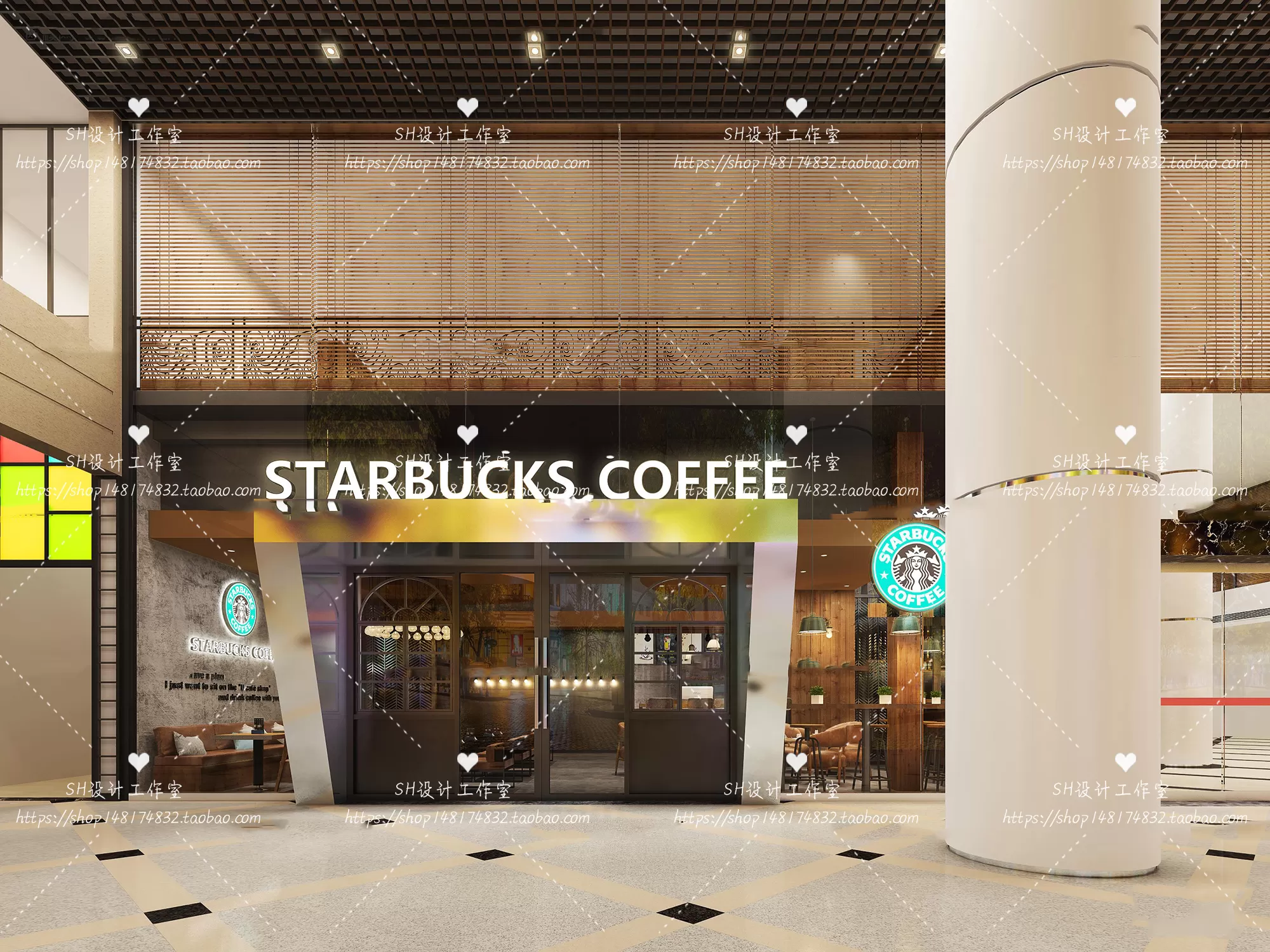 COFFEE SHOP 3D SCENES – VRAY RENDER – 114