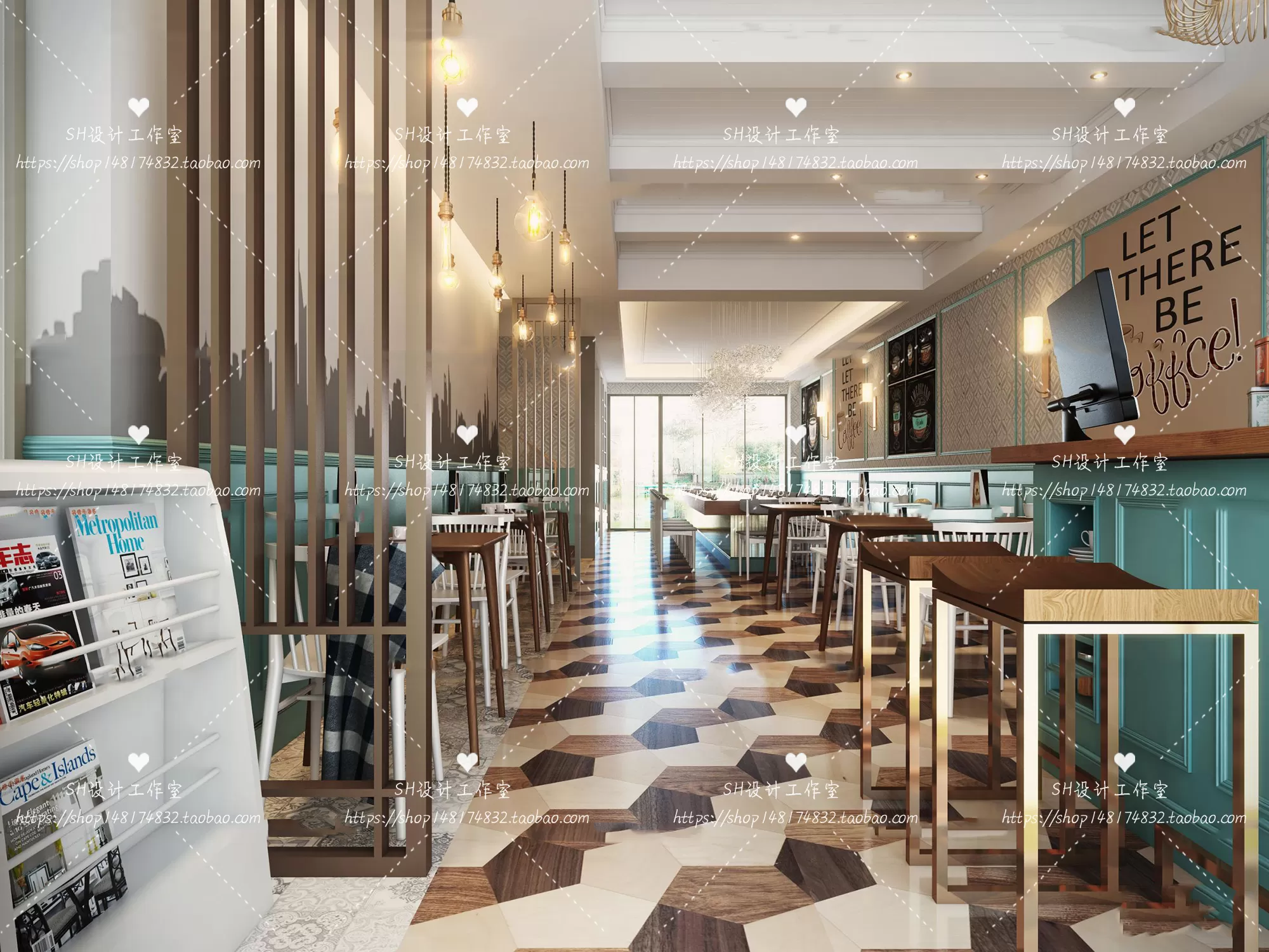 COFFEE SHOP 3D SCENES – VRAY RENDER – 118