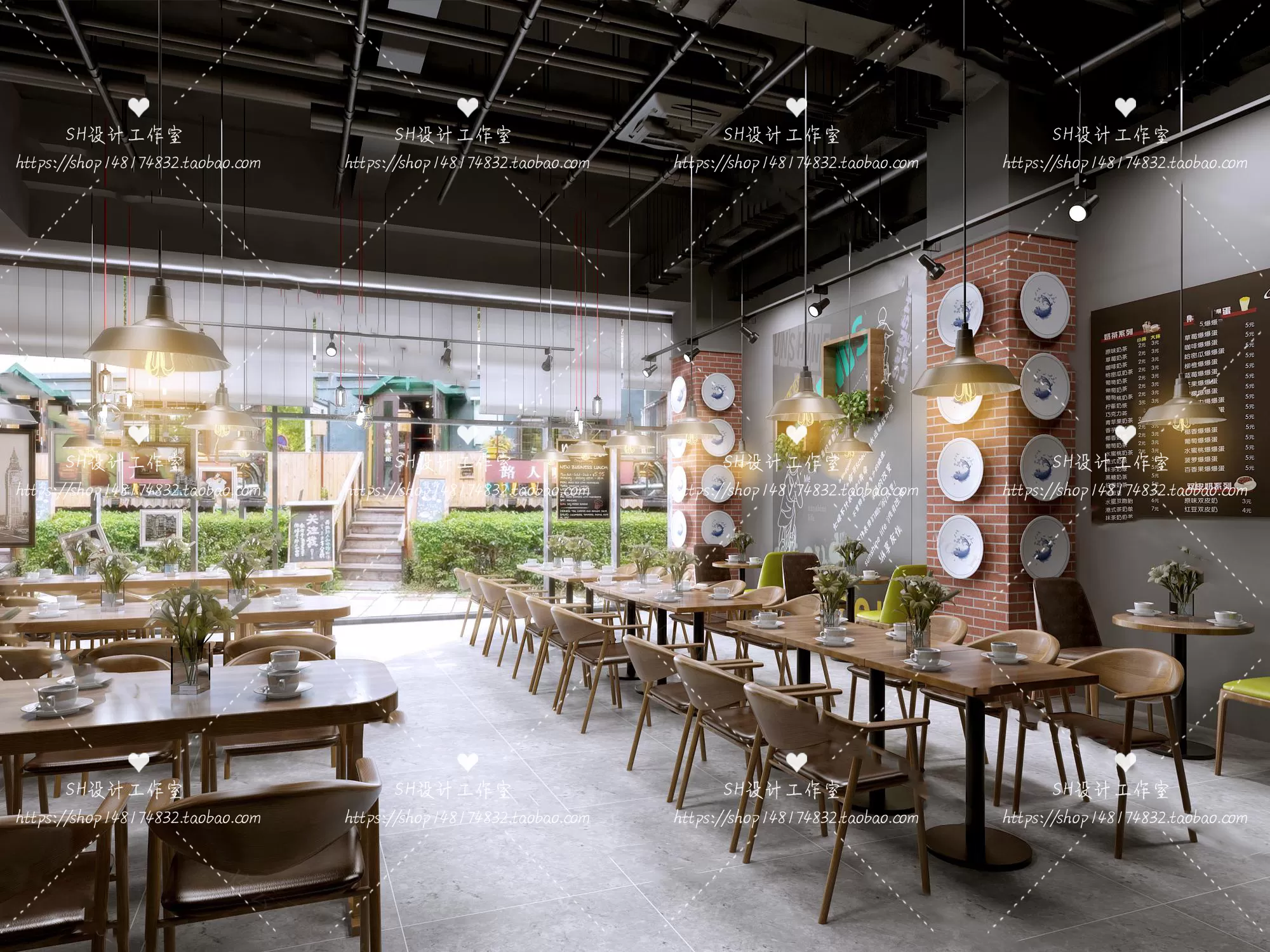 COFFEE SHOP 3D SCENES – VRAY RENDER – 119