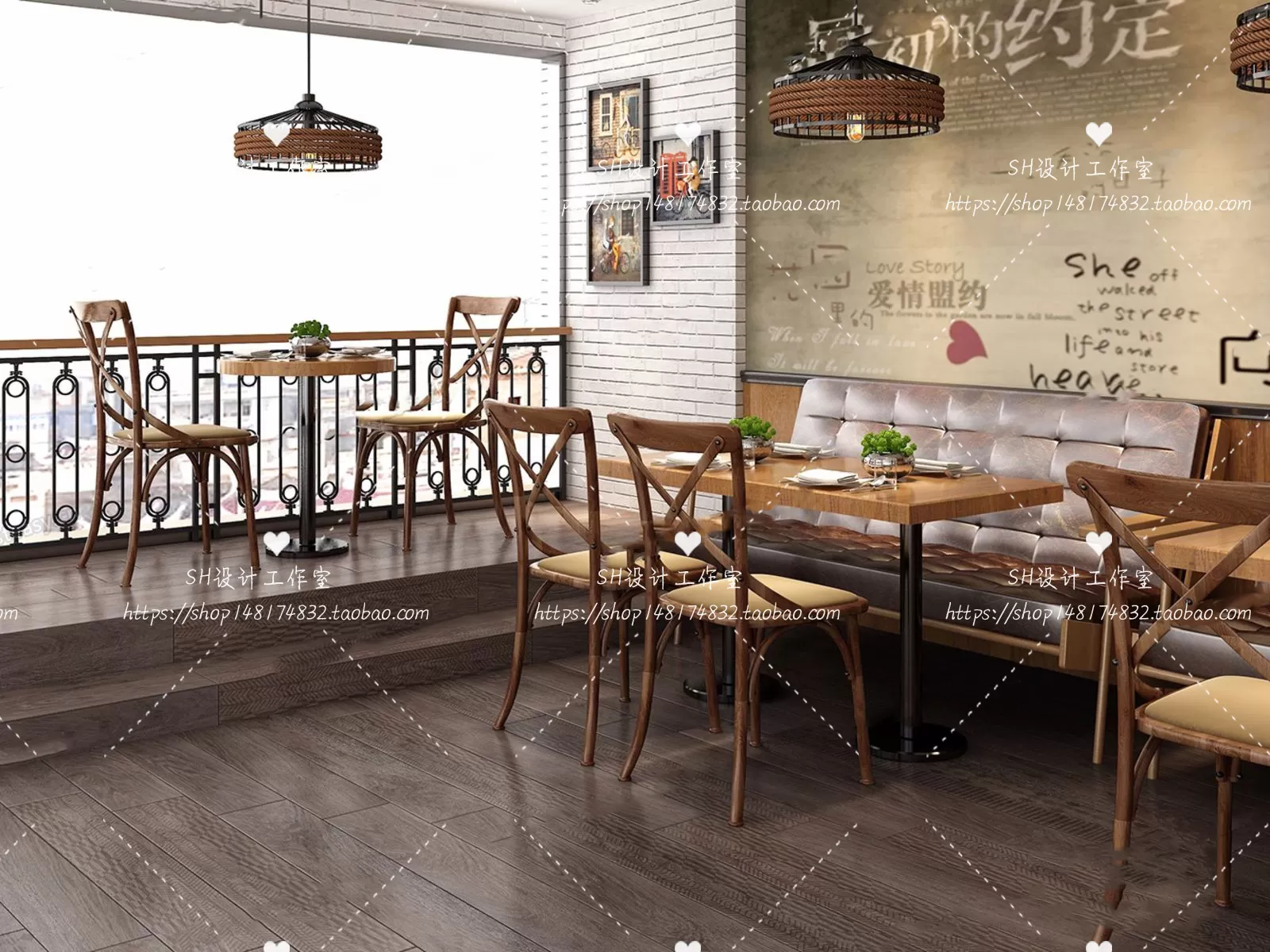 COFFEE SHOP 3D SCENES – VRAY RENDER – 120