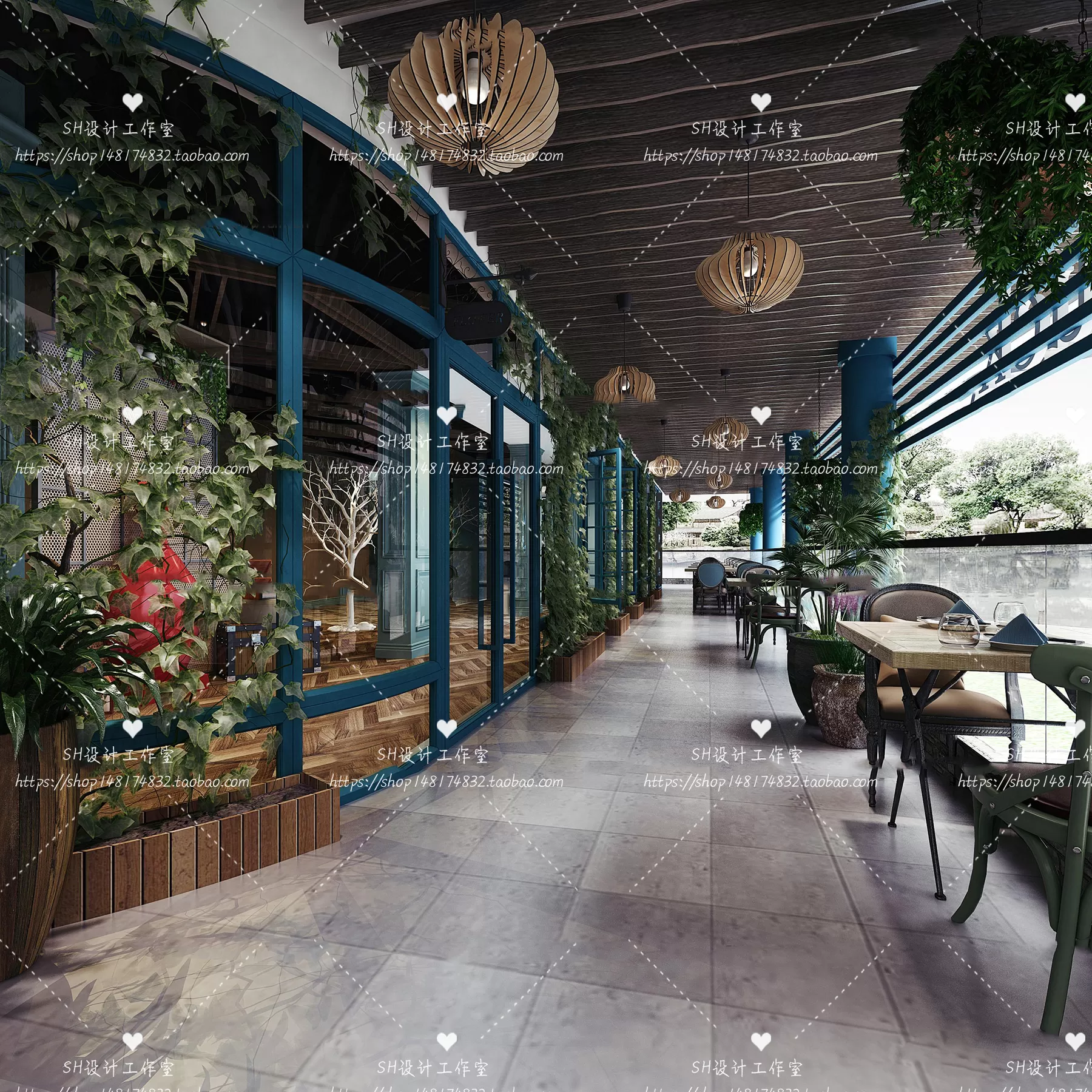 COFFEE SHOP 3D SCENES – VRAY RENDER – 125